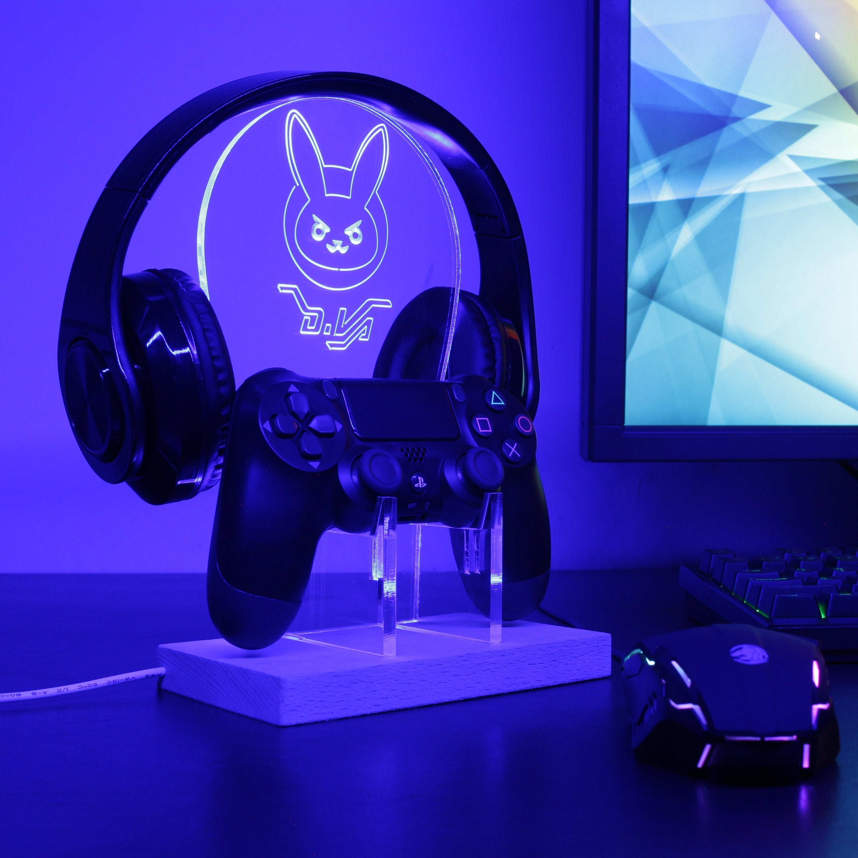 Overwatch Dva LED Gaming Headset Controller Stand