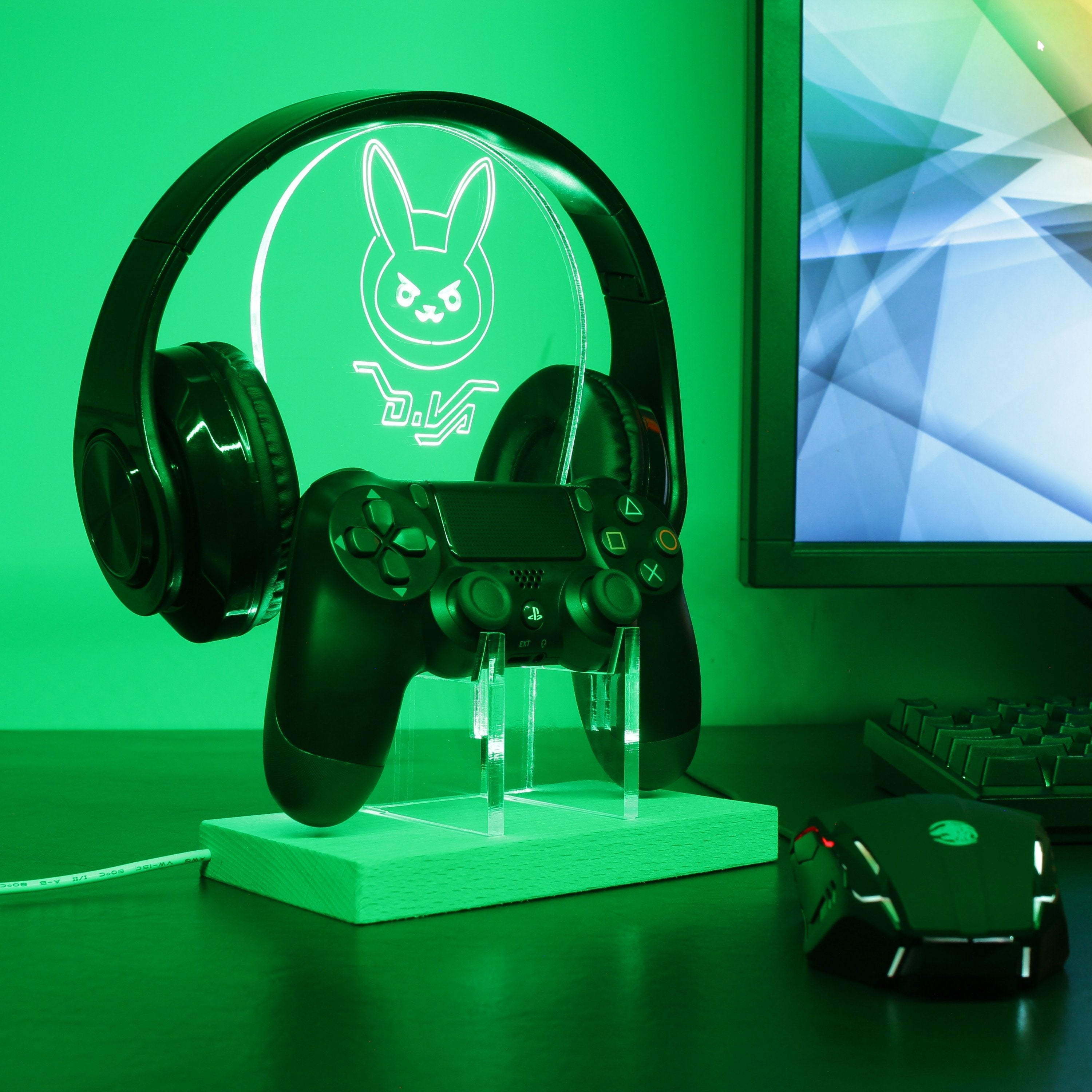 Overwatch Dva LED Gaming Headset Controller Stand