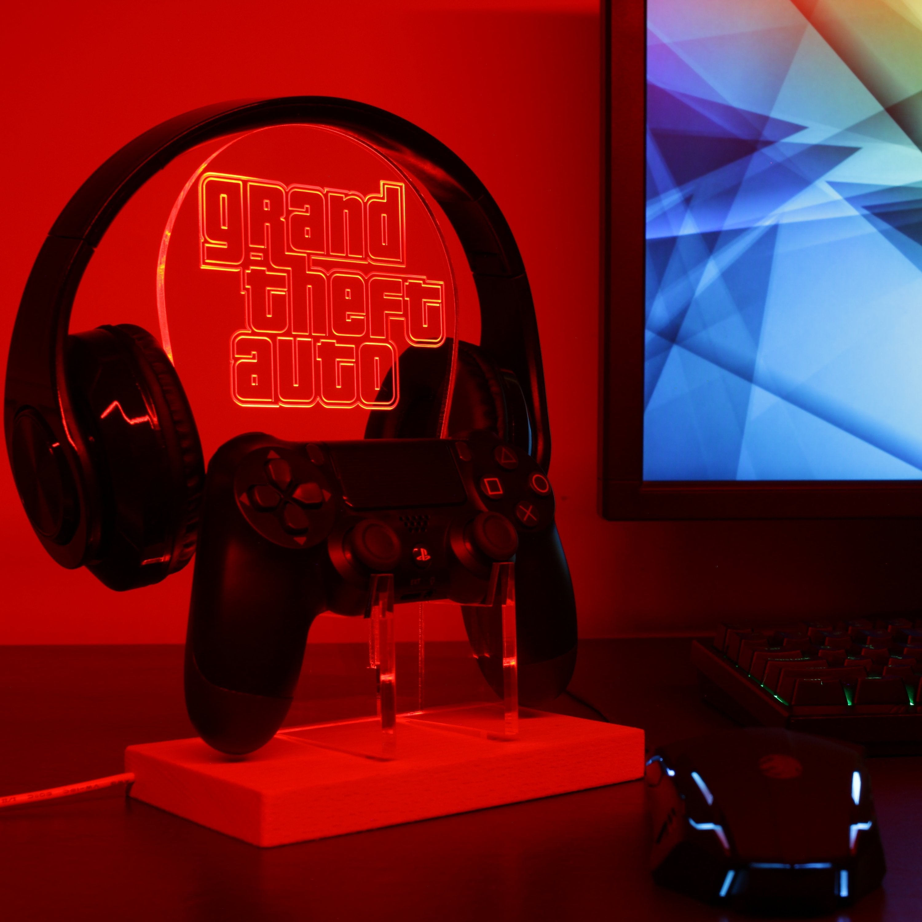 Grand Theft Auto LED Gaming Headset Controller Stand