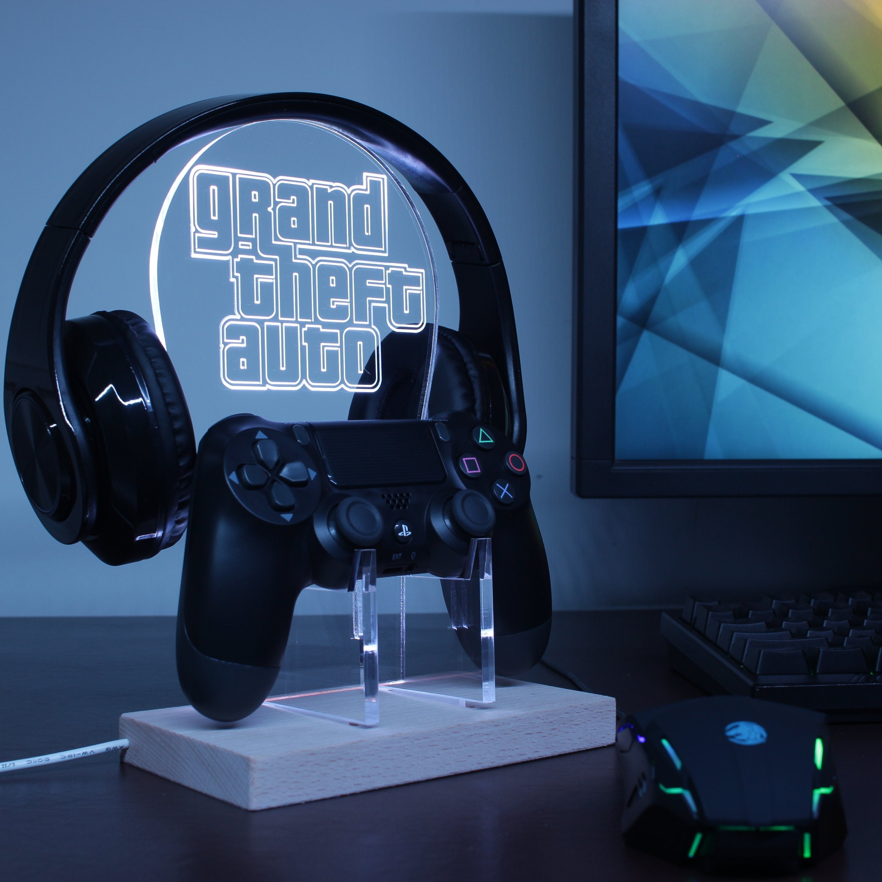 Grand Theft Auto LED Gaming Headset Controller Stand