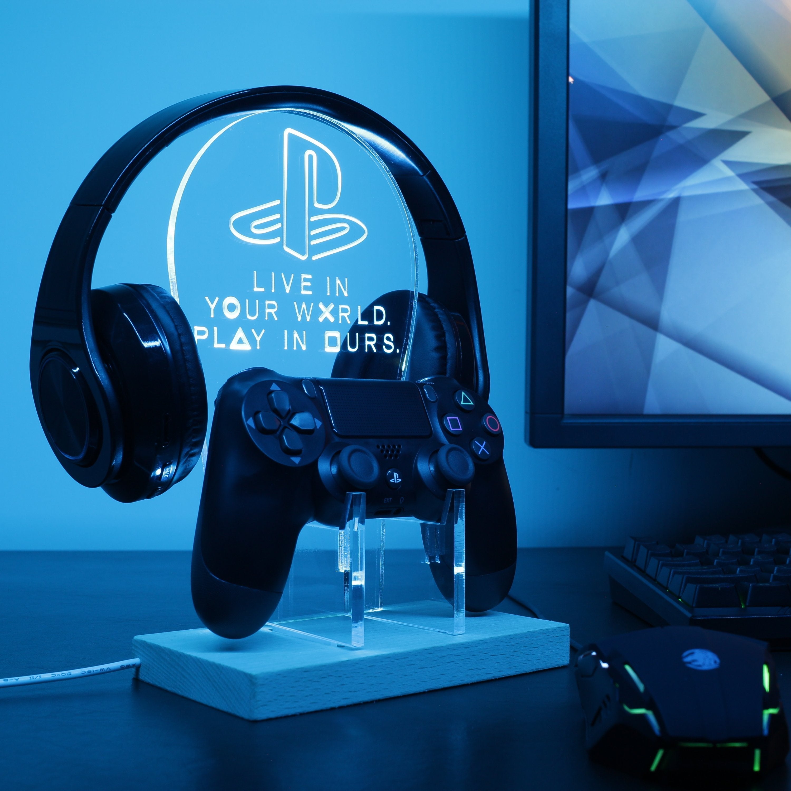 Playstation Play In Ours LED Gaming Headset Controller Stand