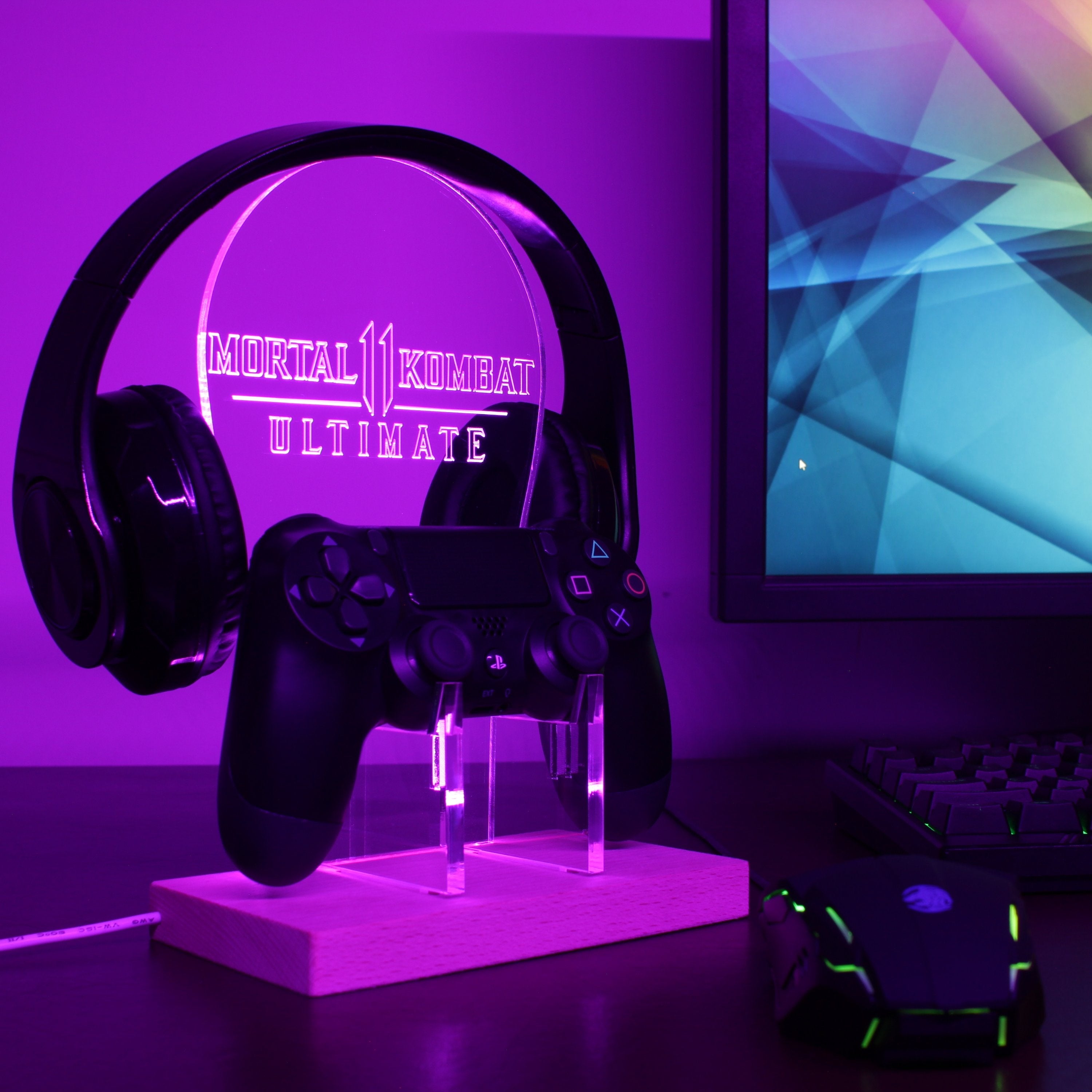 Mortal Kombat 11 LED Gaming Headset Controller Stand