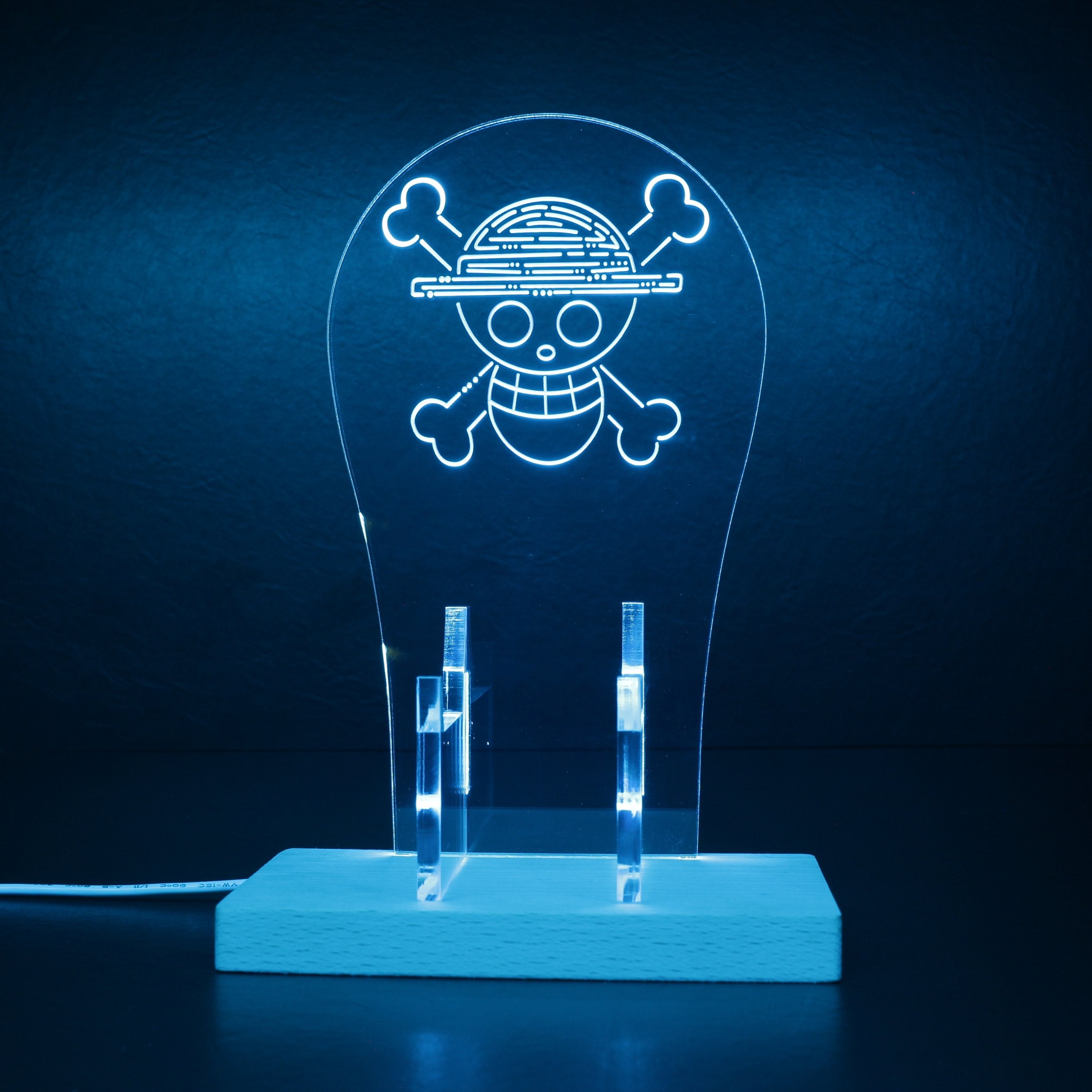 One Piece Skull LED Gaming Headset Controller Stand