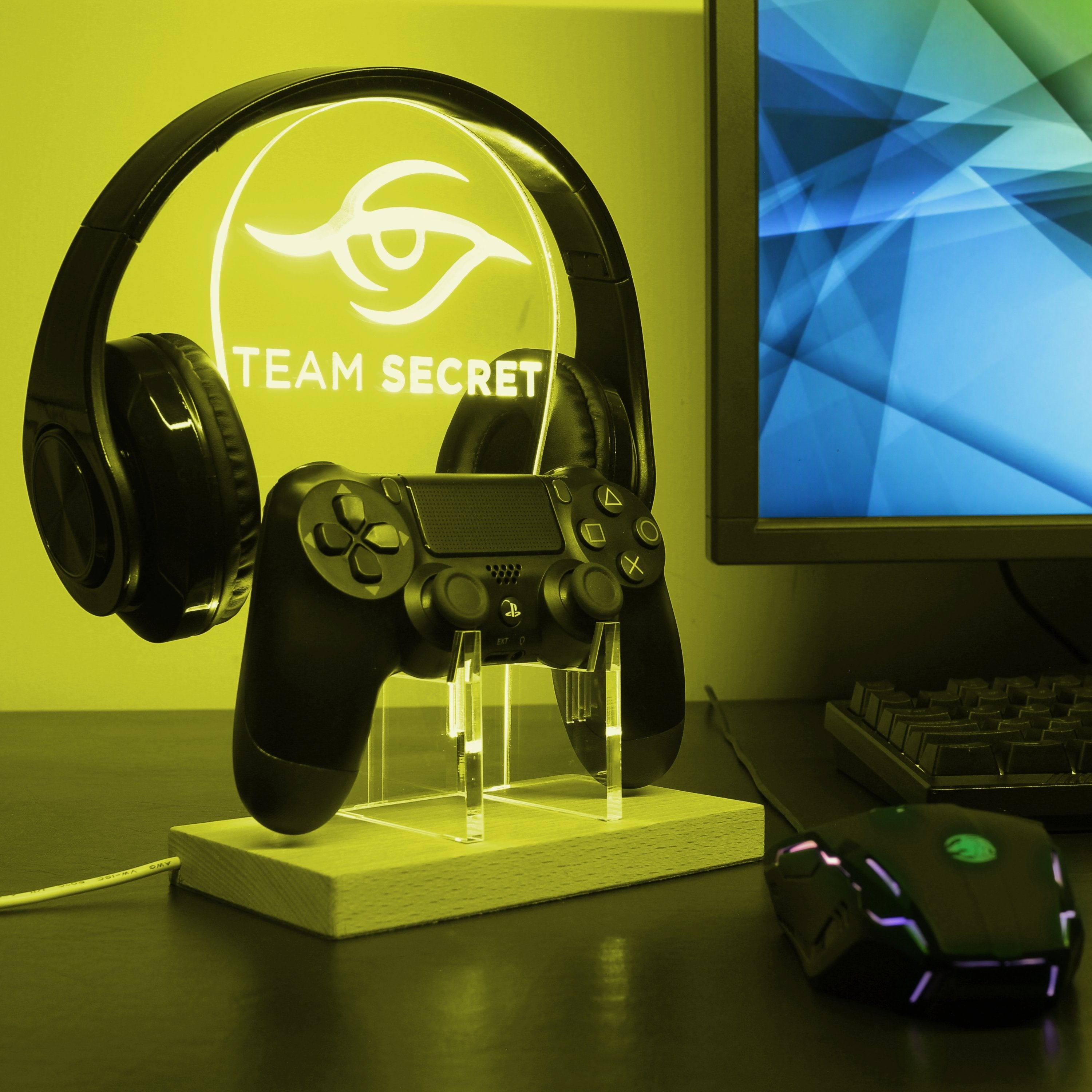 Team Secret LED Gaming Headset Controller Stand