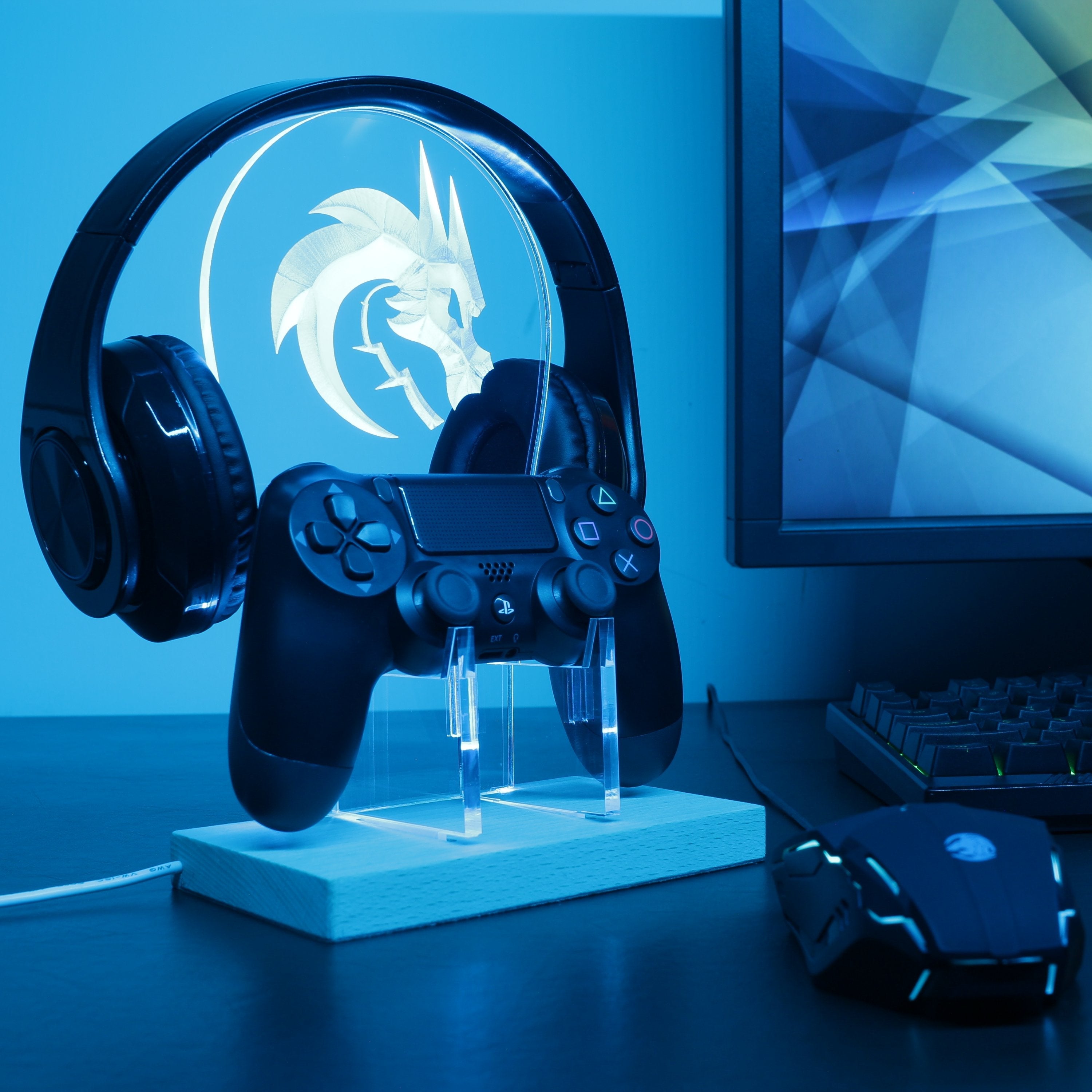 Team Spirit Esports LED Gaming Headset Controller Stand