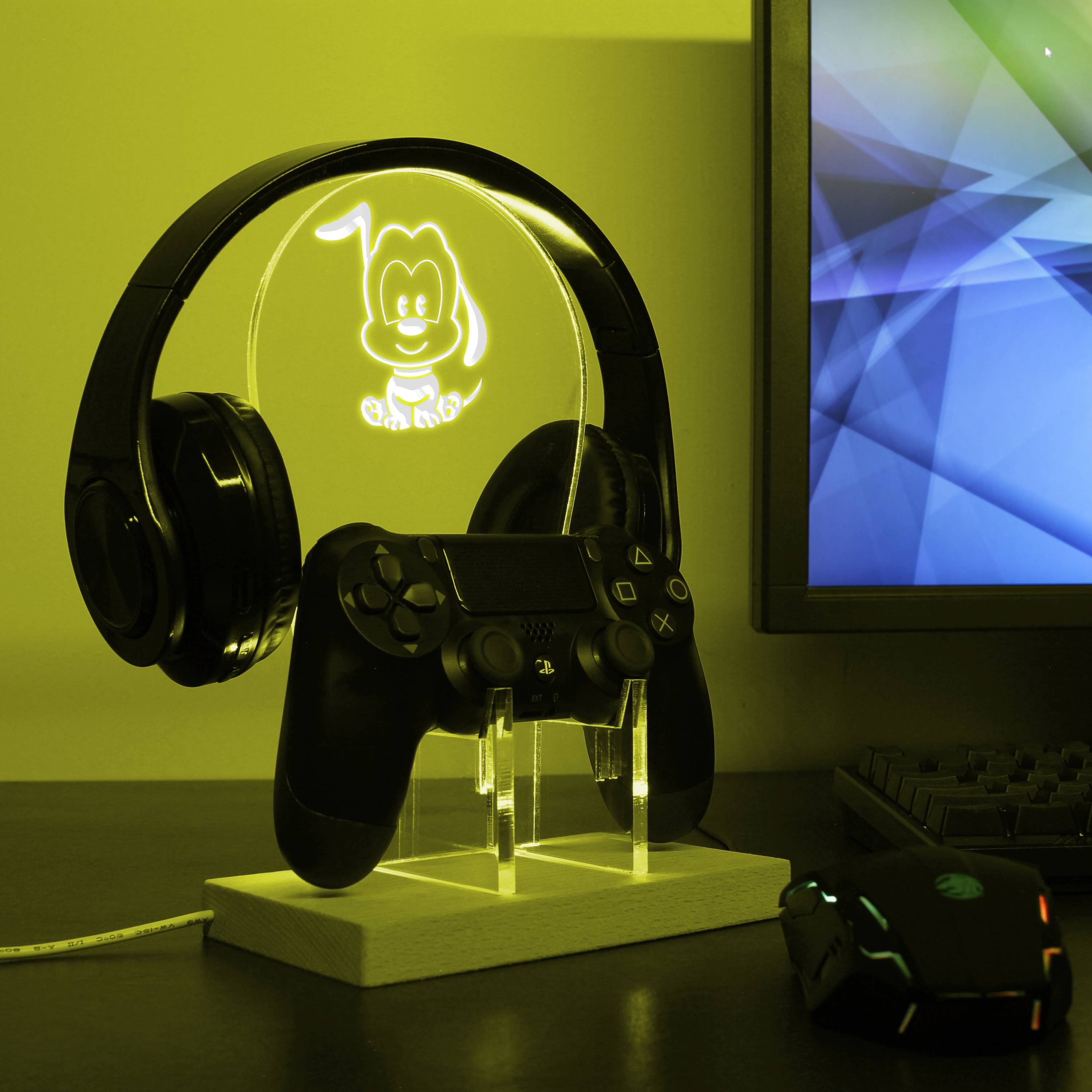 Pluto  LED Gaming Headset Controller Stand