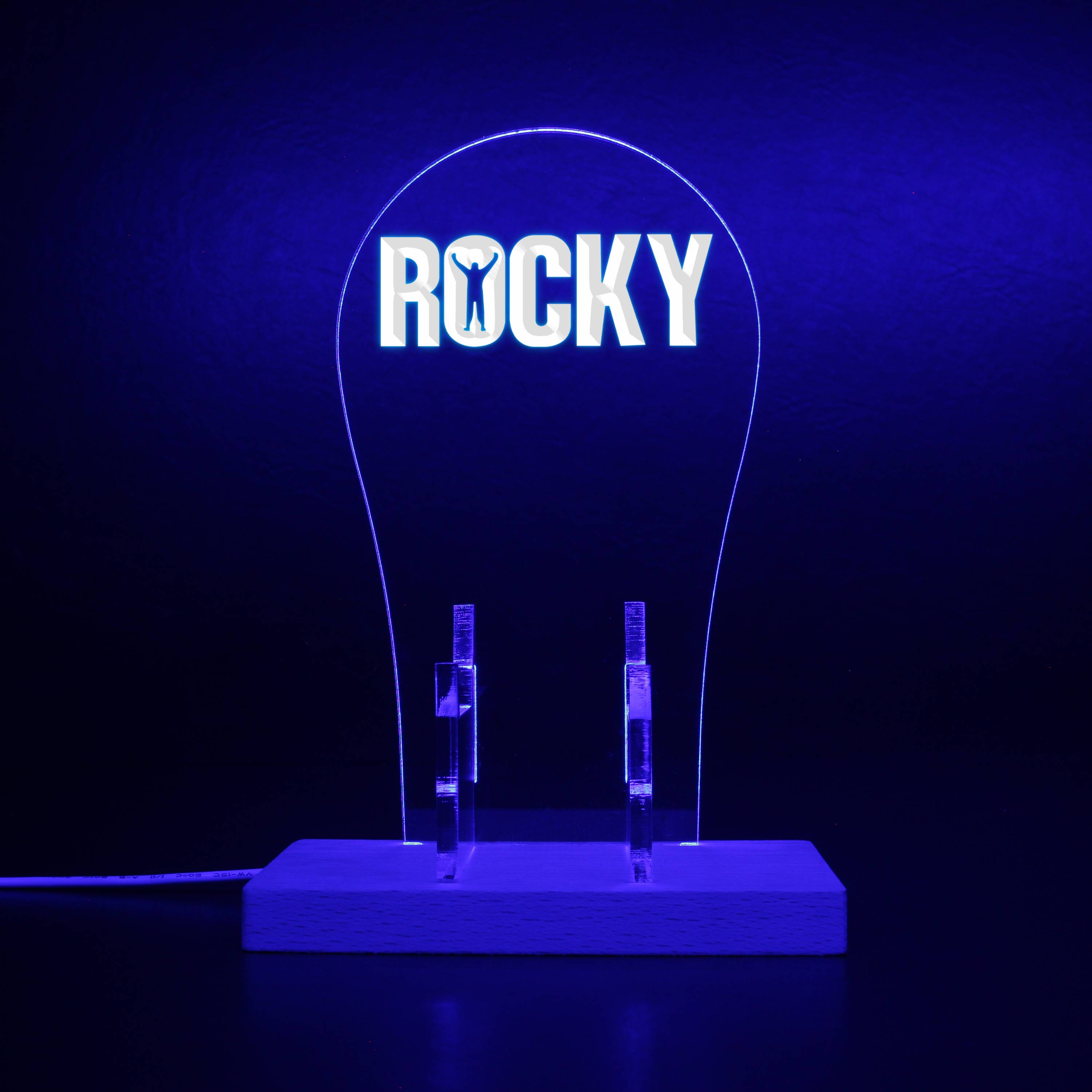 Rocky Bar Pub Beer Light Sign RGB LED Gaming Headset Controller Stand