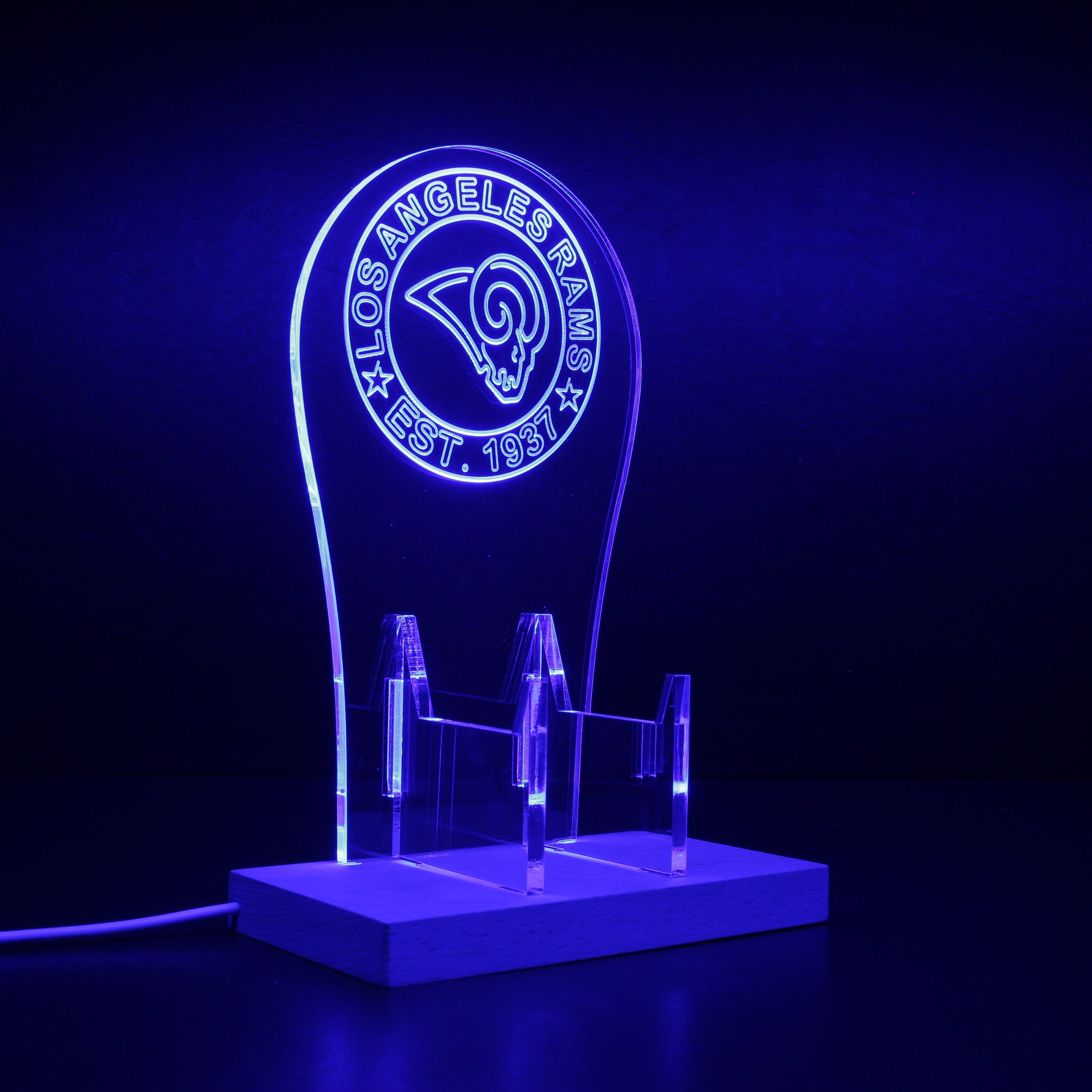 Los Angeles Rams RGB LED Gaming Headset Controller Stand