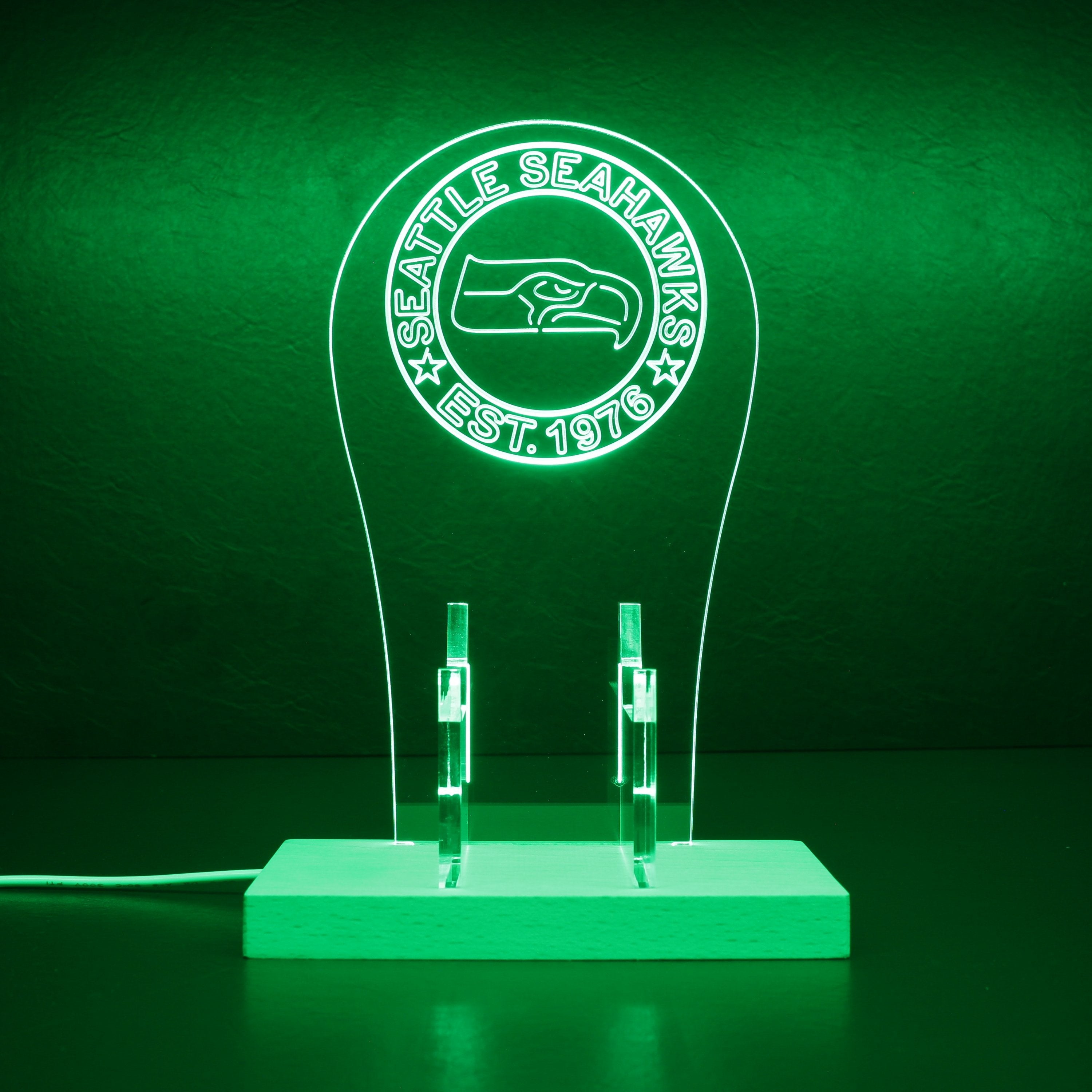 Custom Your Sport Team Seattle Seahawks Est. 1976 RGB LED Gaming Headset Controller Stand