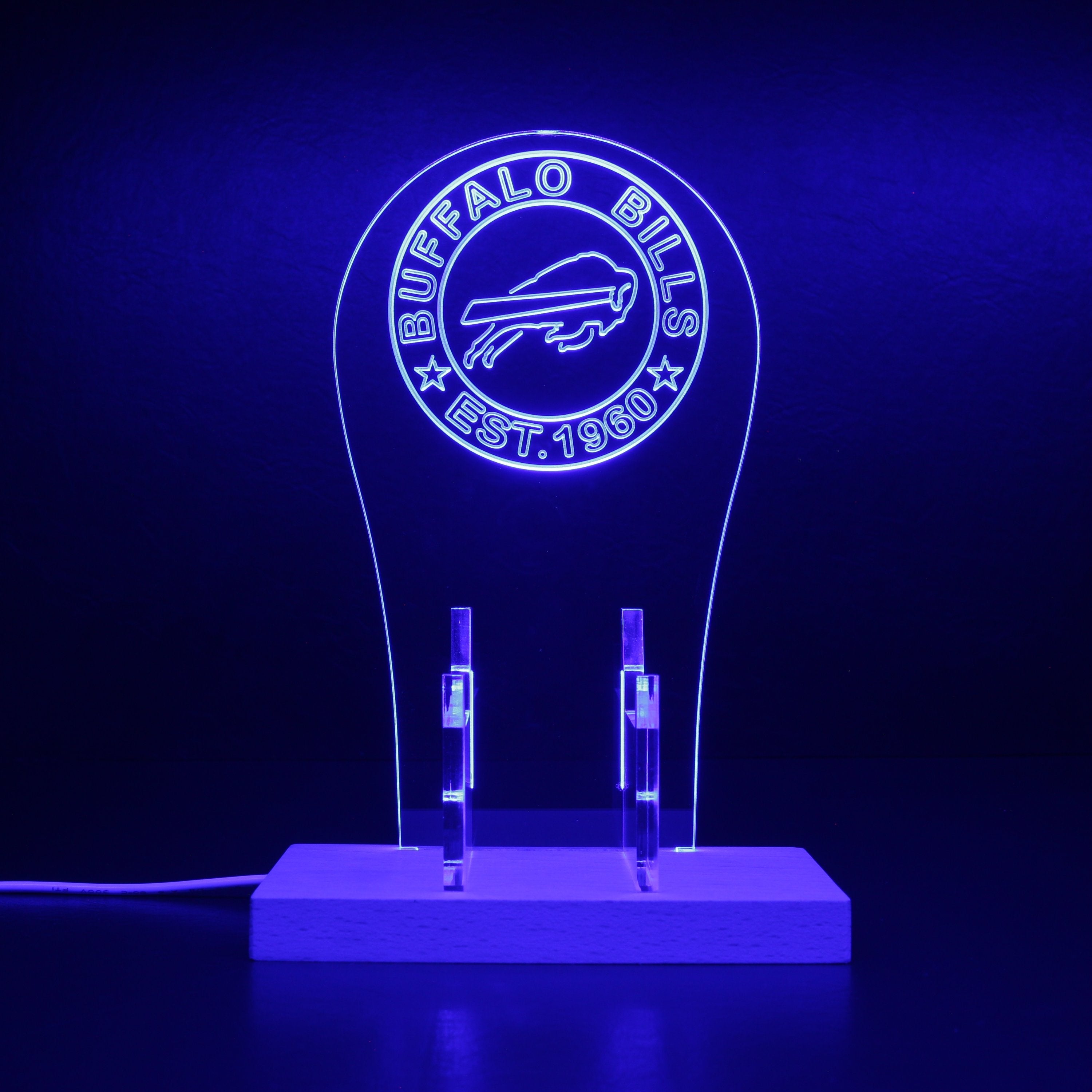 Custom Your Sport Team Buffalo Bills Est. 1960 RGB LED Gaming Headset Controller Stand