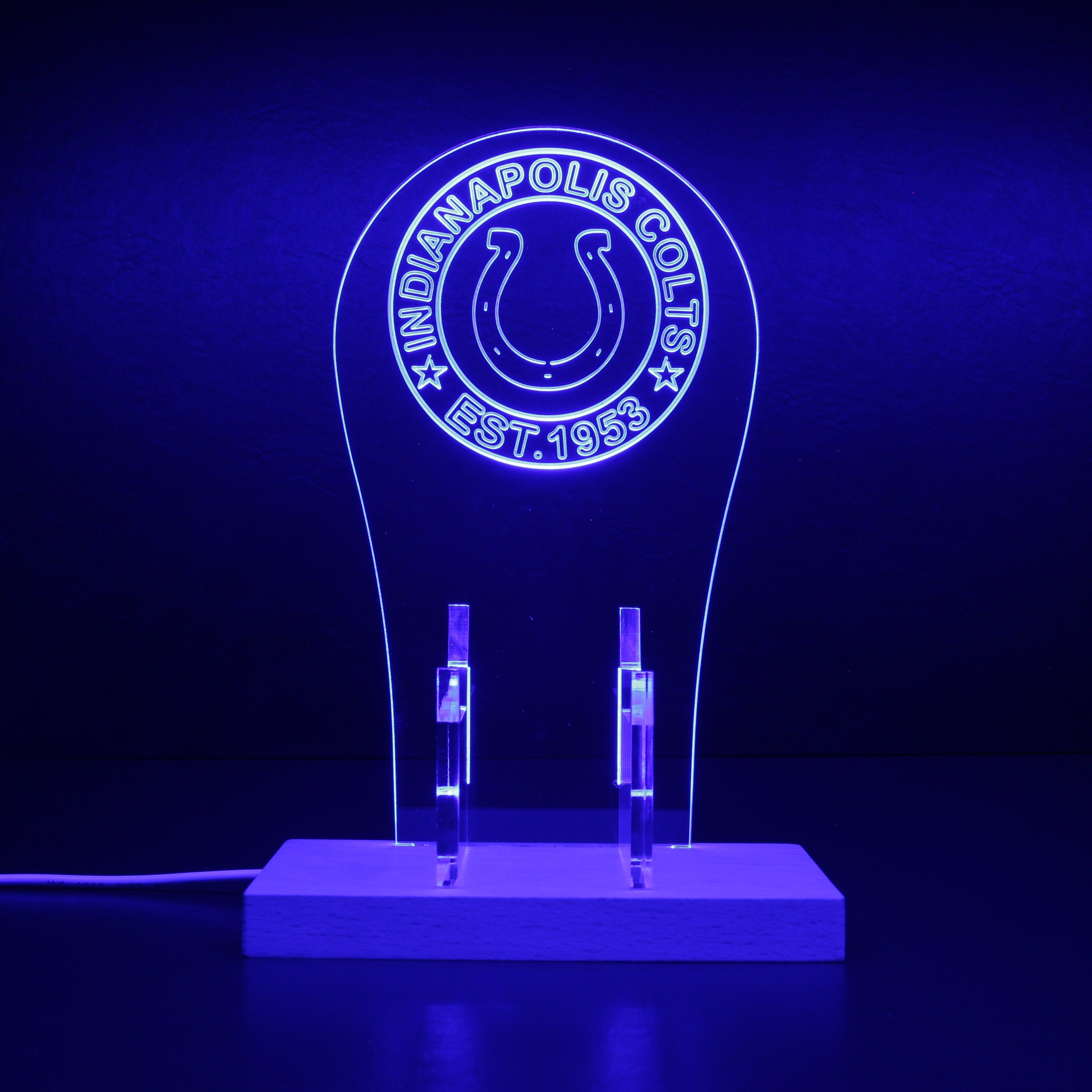 Custom Your Sport Team Indianapolis Colts Est. 1953 RGB LED Gaming Headset Controller Stand