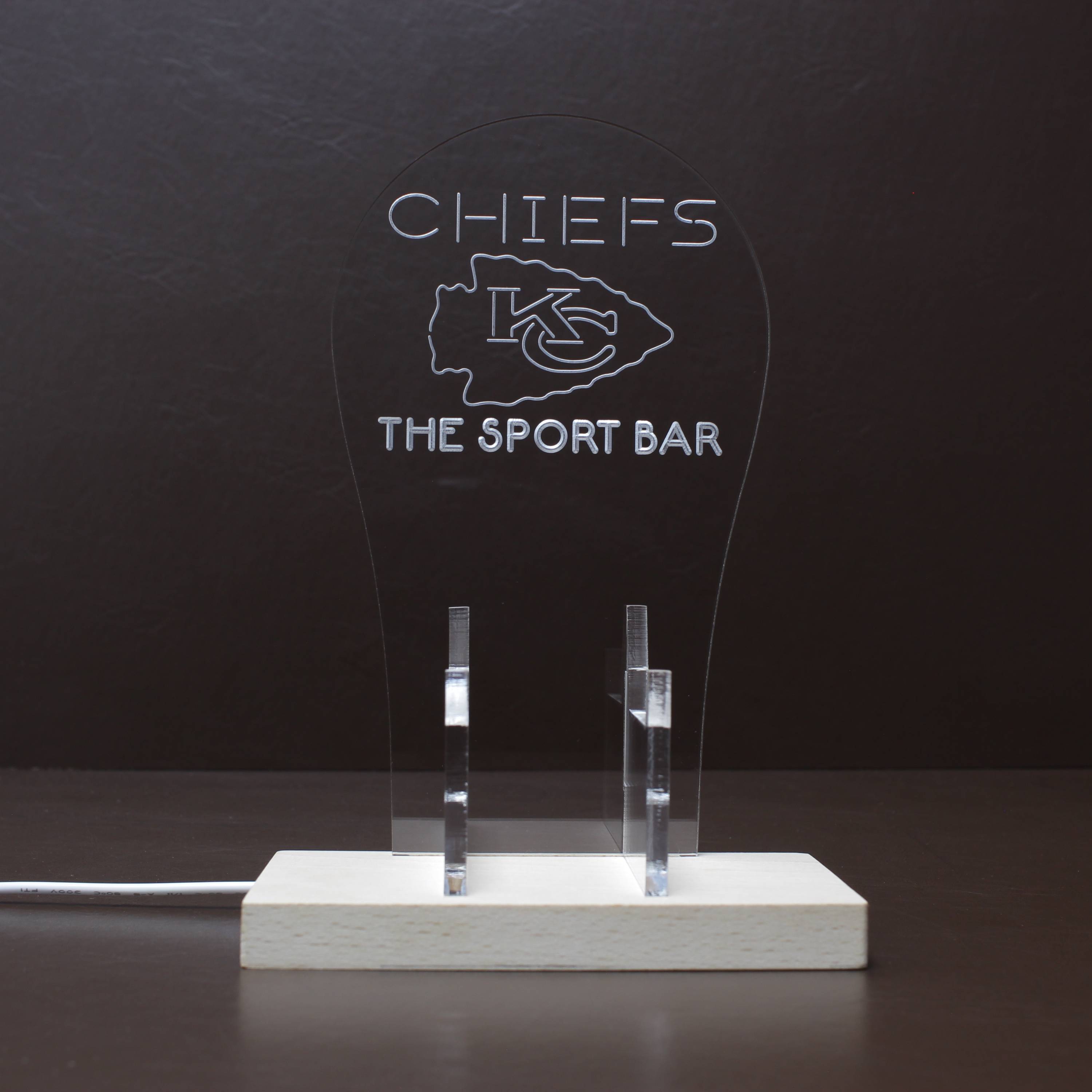 Kansas City Chiefs Personalized RGB LED Gaming Headset Controller Stand