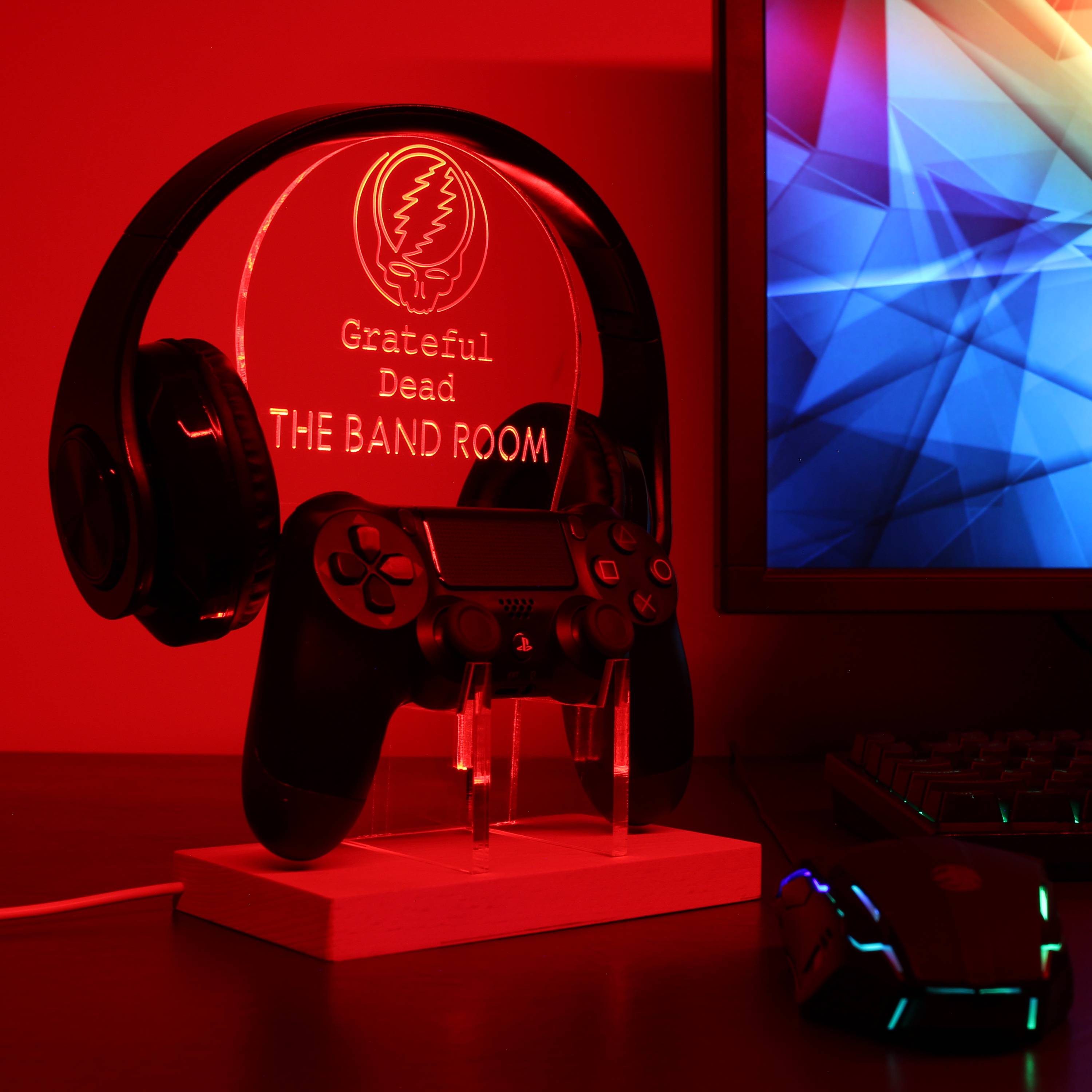 Grateful Dead Custom RGB LED Gaming Headset Controller Stand