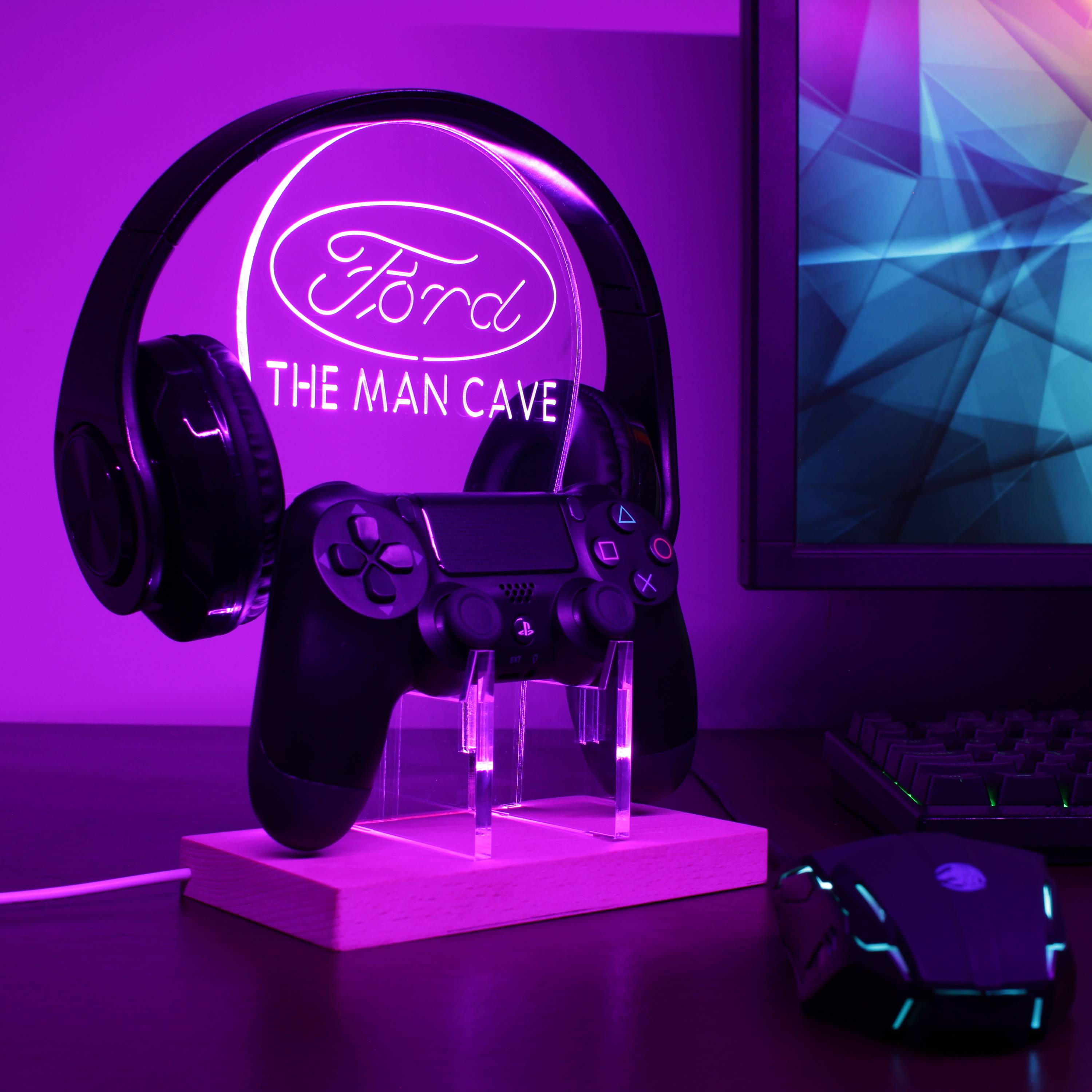 Ford Custom RGB LED Gaming Headset Controller Stand