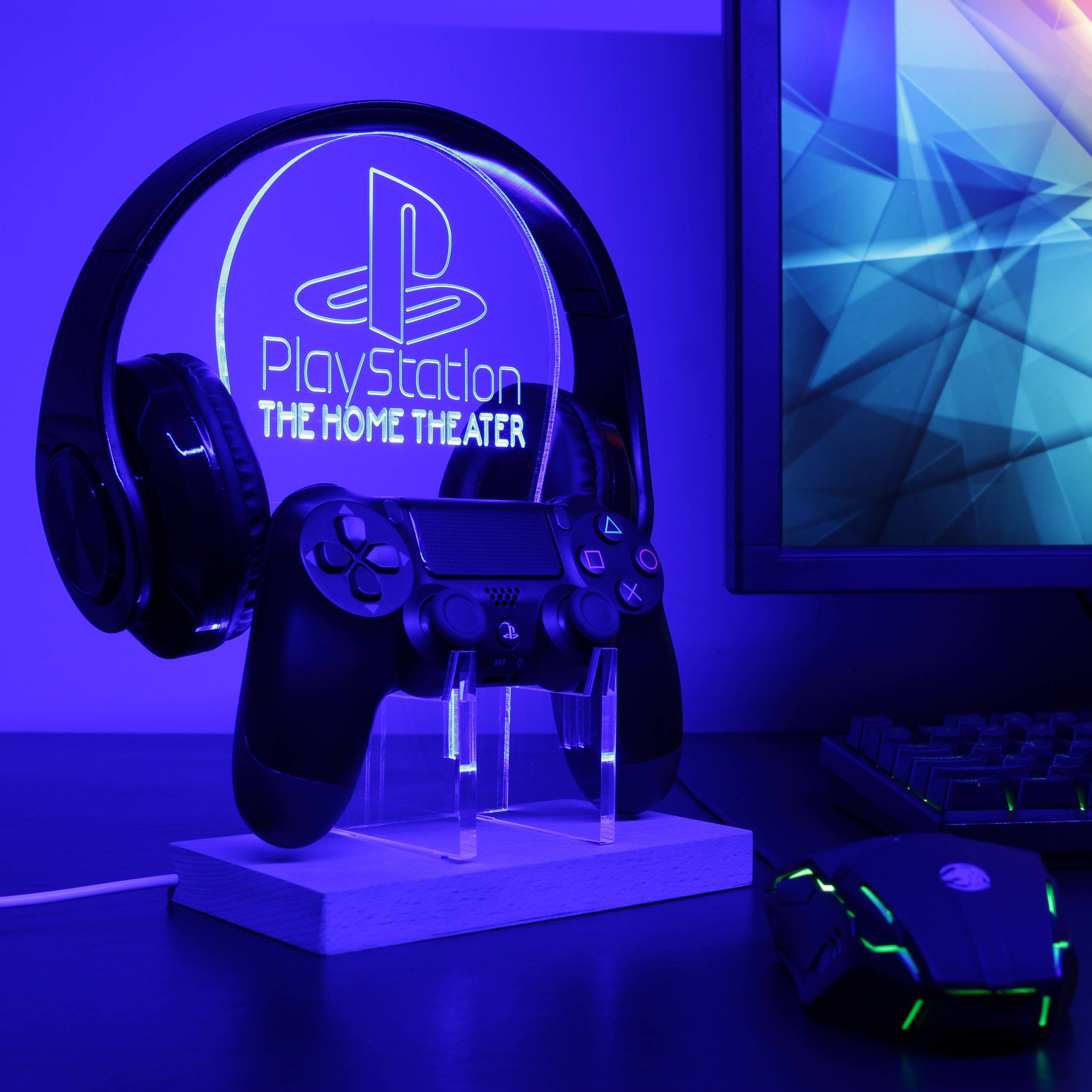 Personalized Playstation RGB LED Gaming Headset Controller Stand