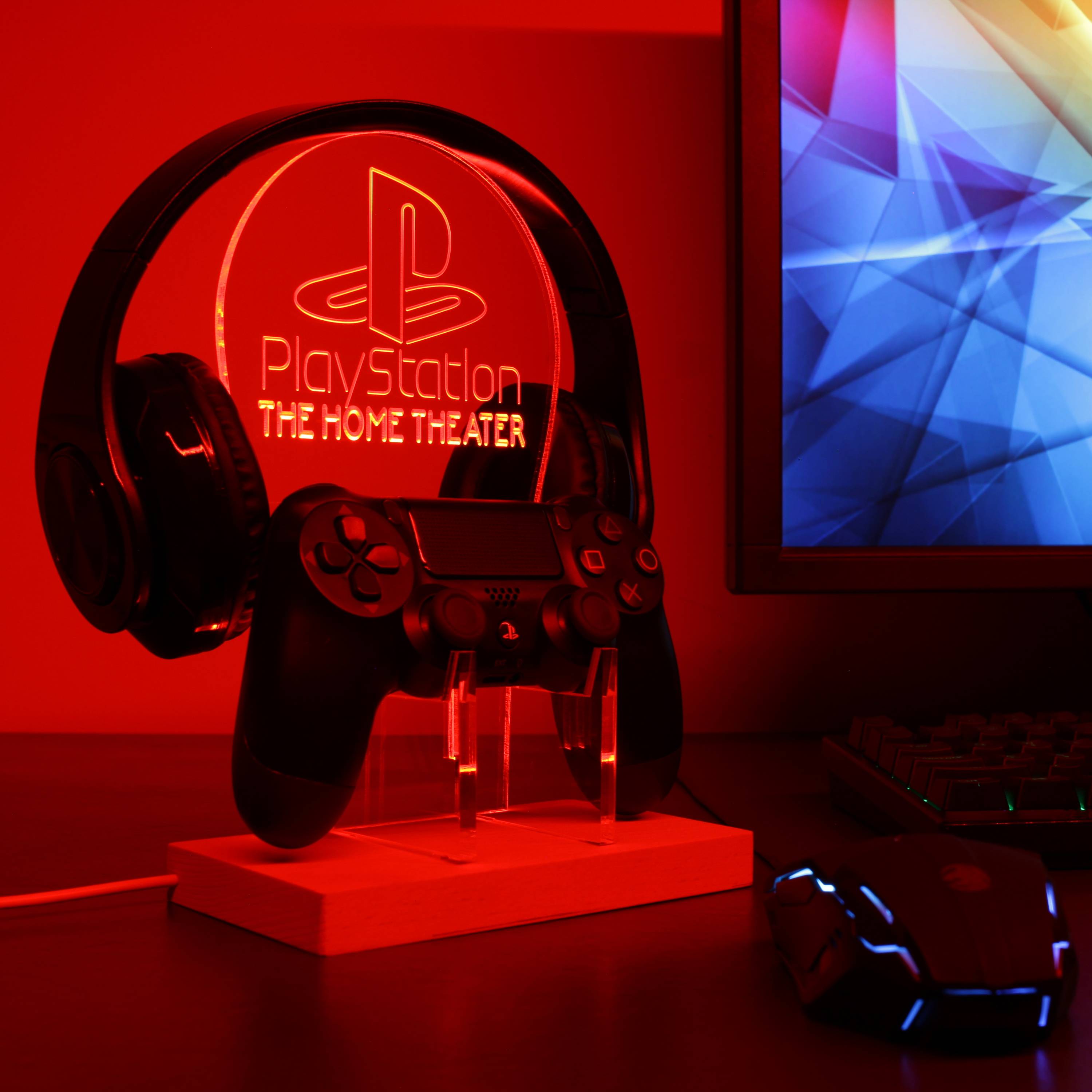 Personalized Playstation RGB LED Gaming Headset Controller Stand
