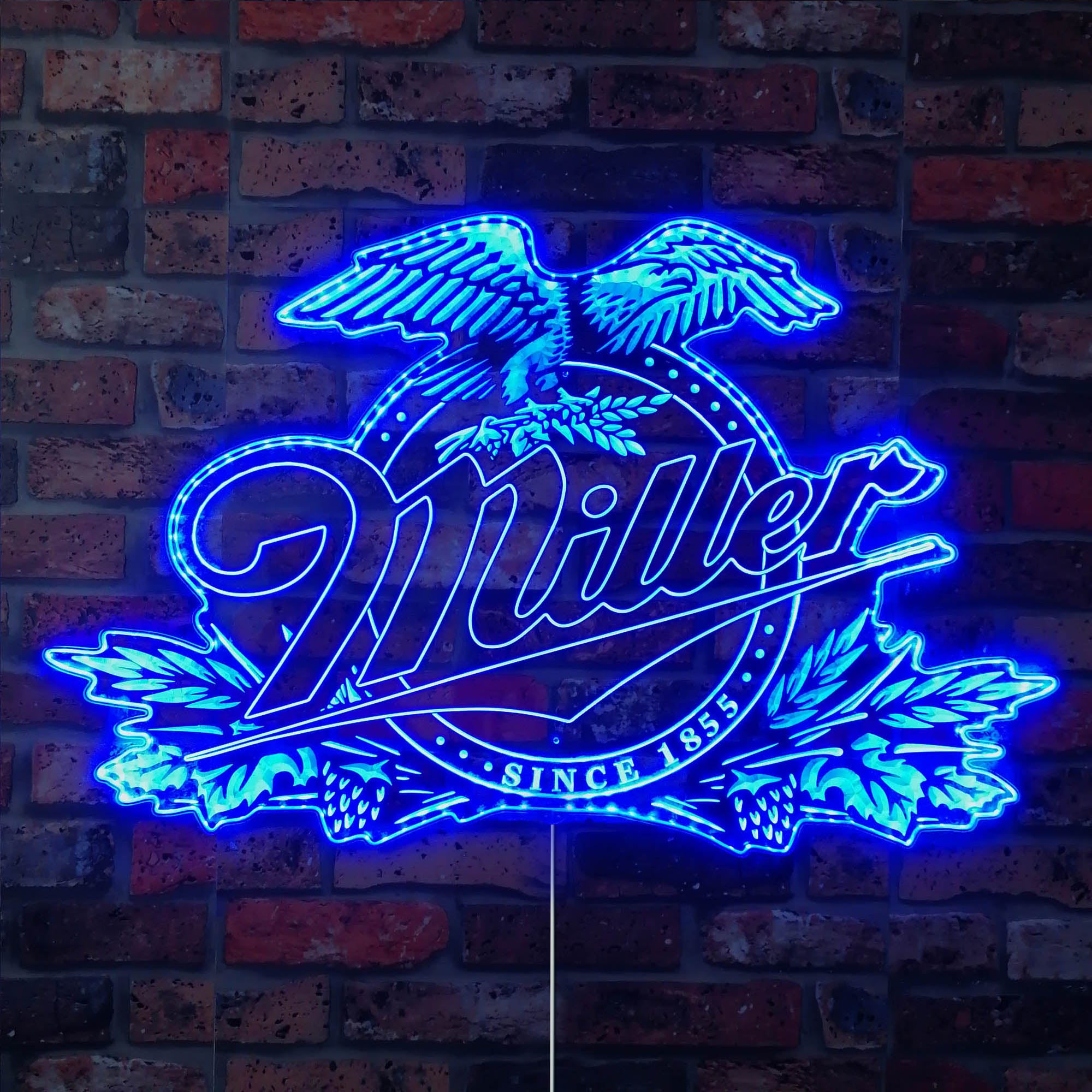 Miller Time Eagle Dynamic RGB Edge Lit LED Sign