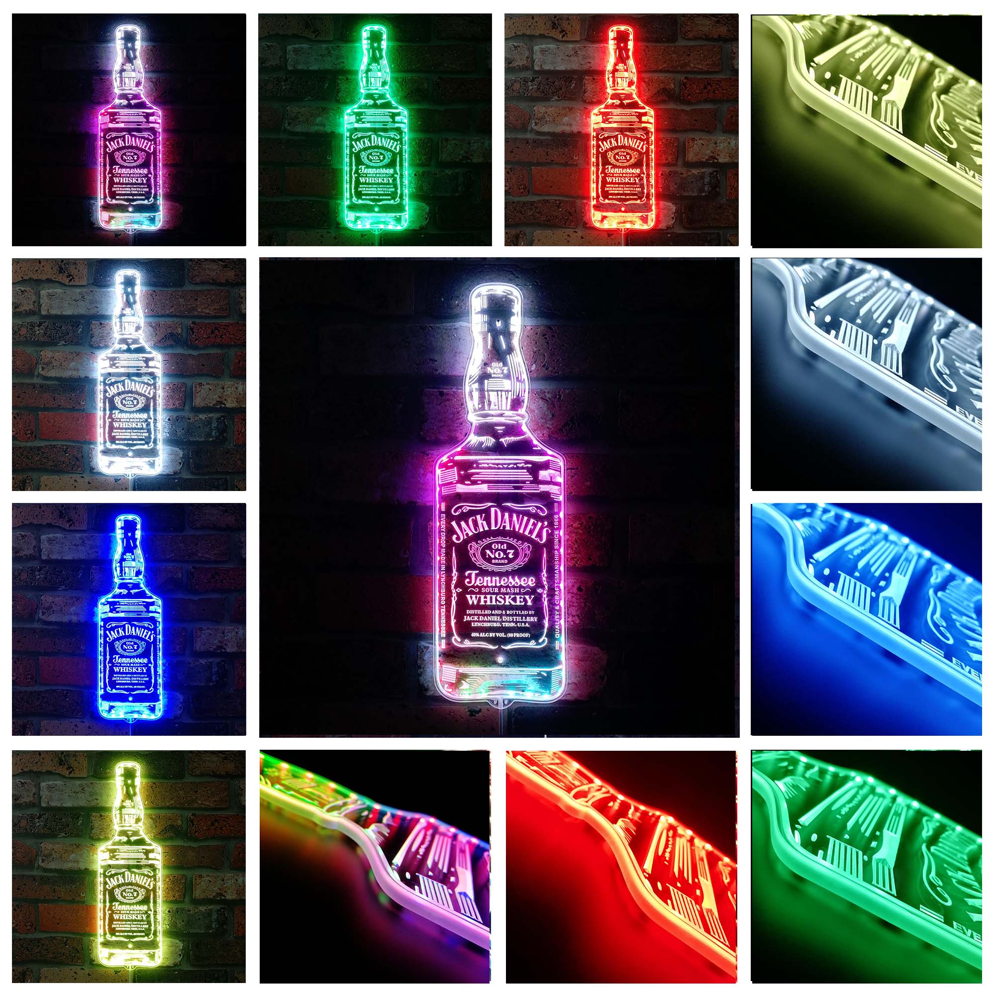 Jack Daniel's Tennessee Dynamic RGB Edge Lit LED Sign