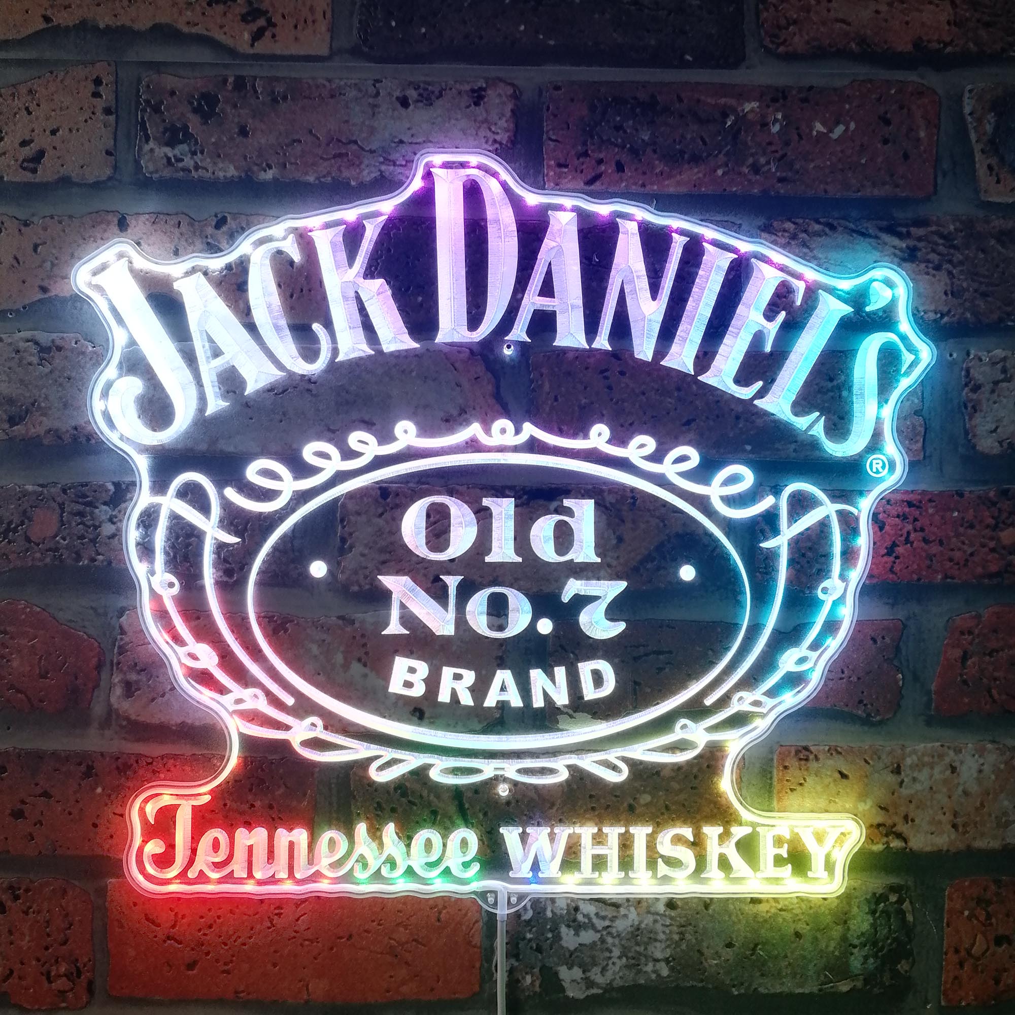 Jack Daniel's Old No.7 Dynamic RGB Edge Lit LED Sign