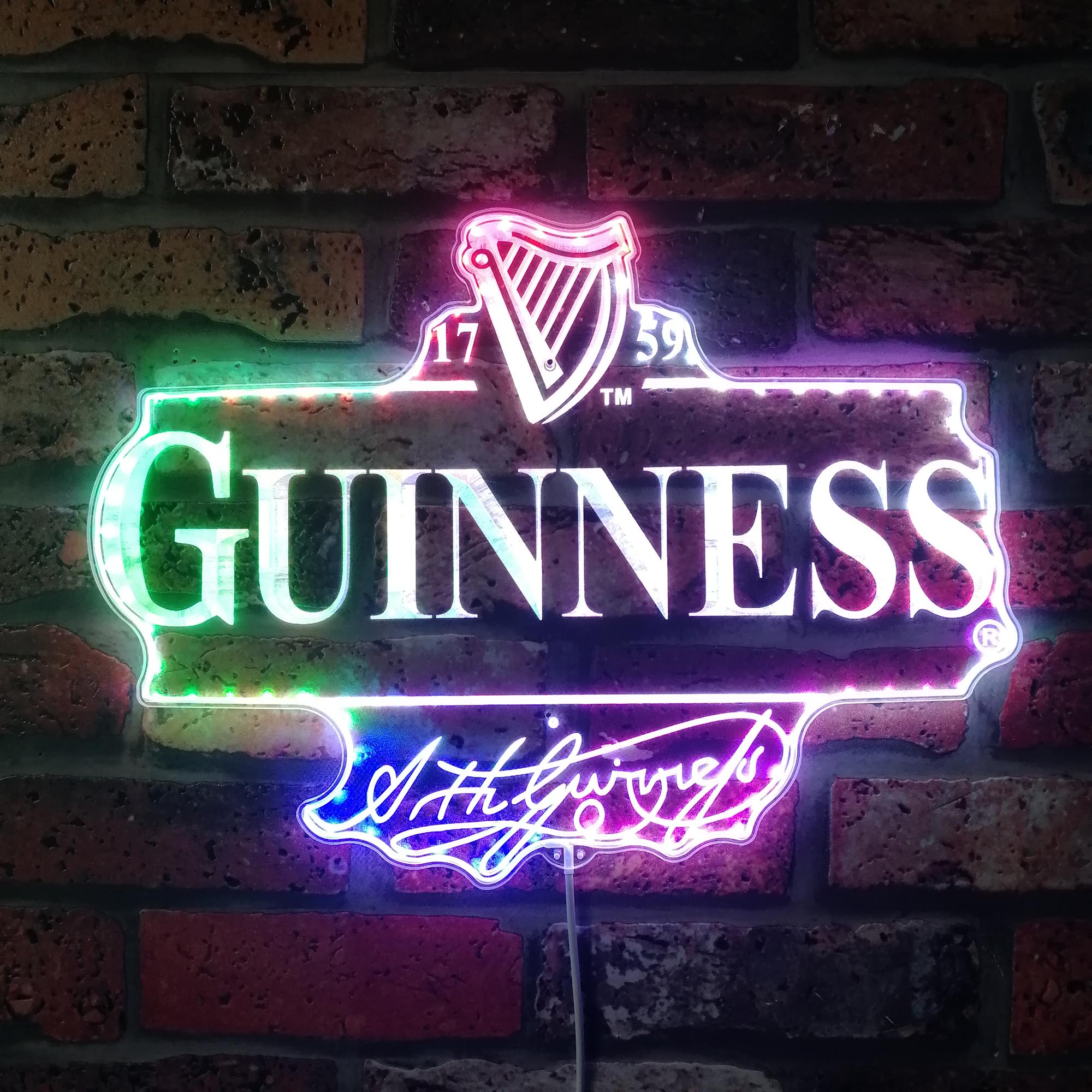 Guinness Dynamic RGB Edge Lit LED Sign