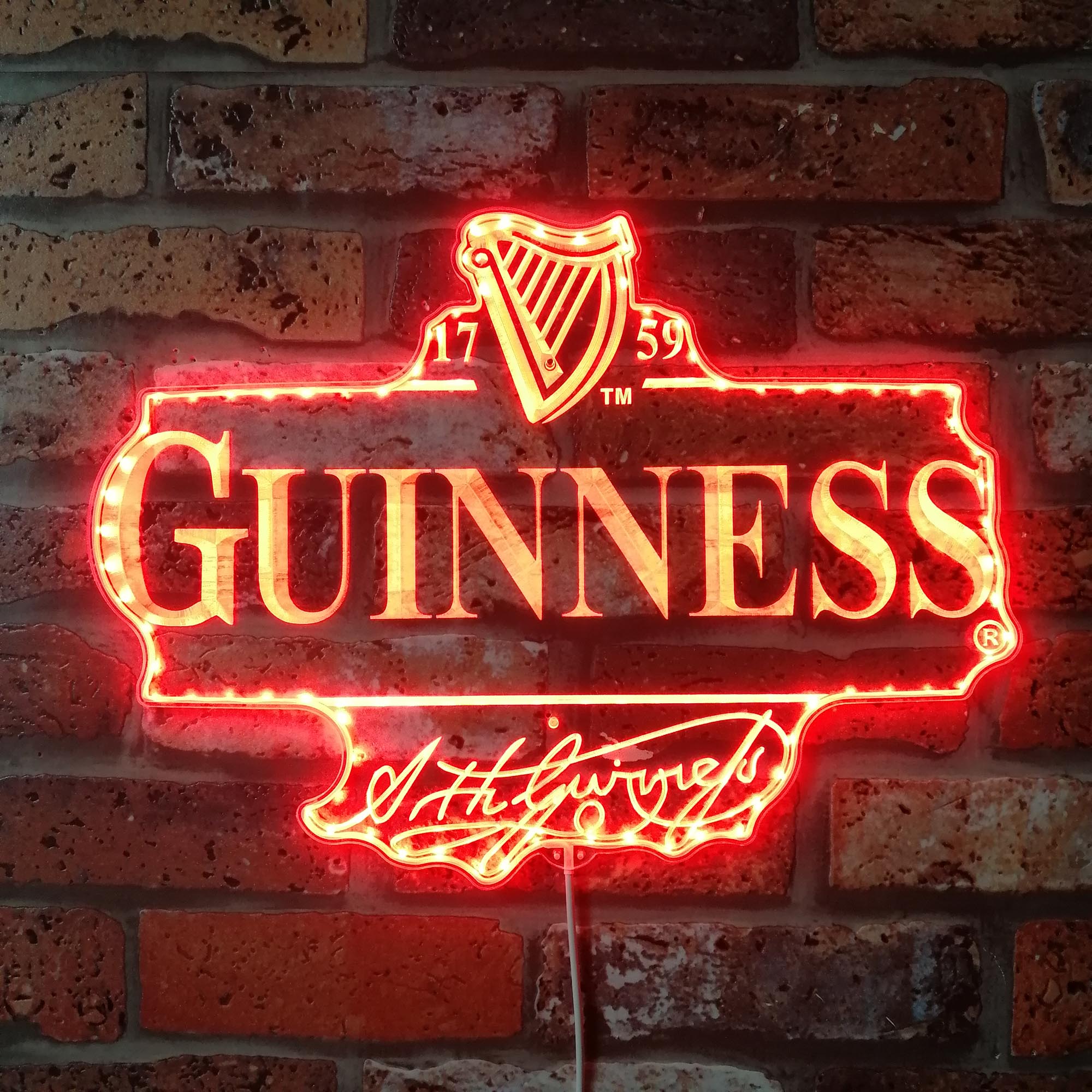 Guinness Dynamic RGB Edge Lit LED Sign