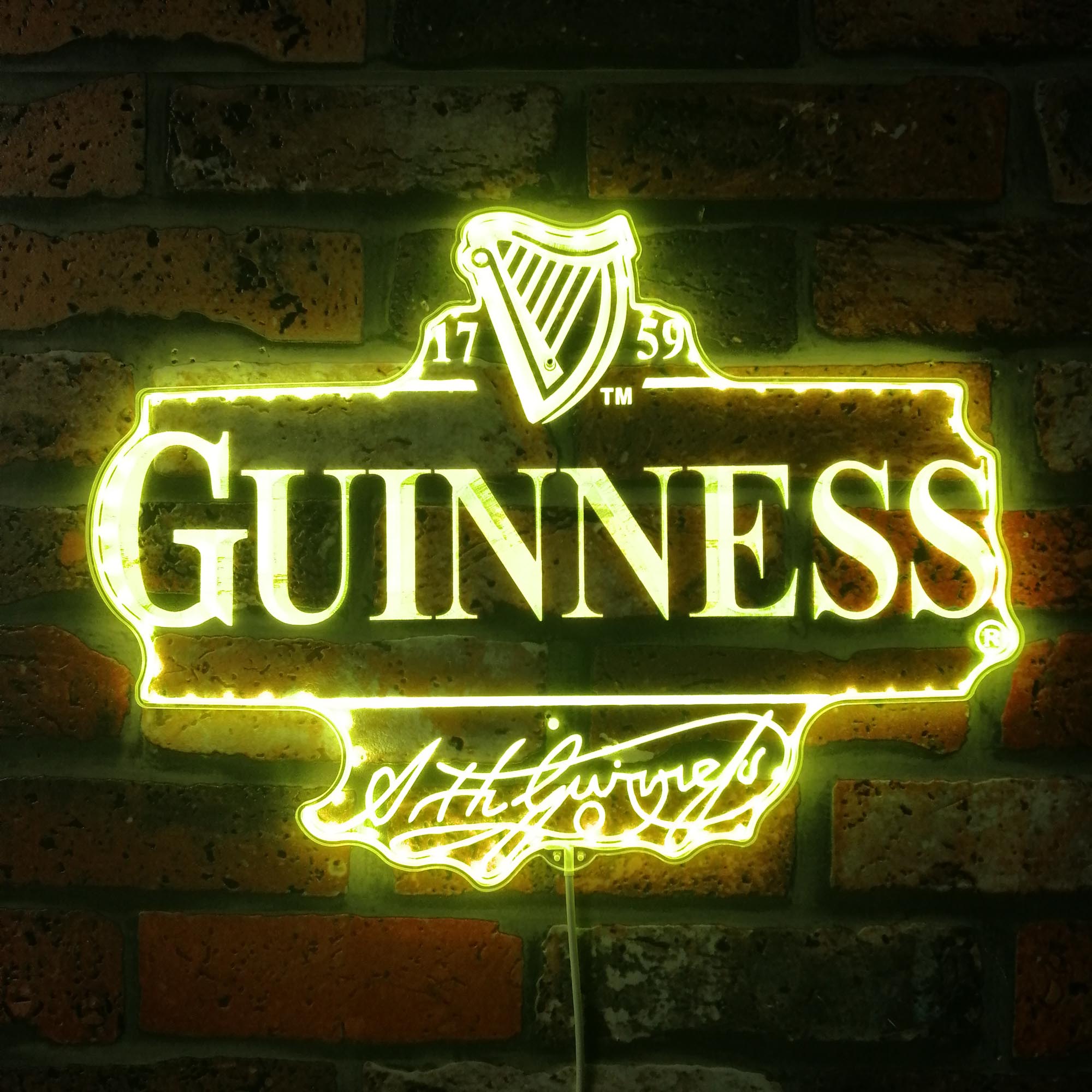 Guinness Dynamic RGB Edge Lit LED Sign