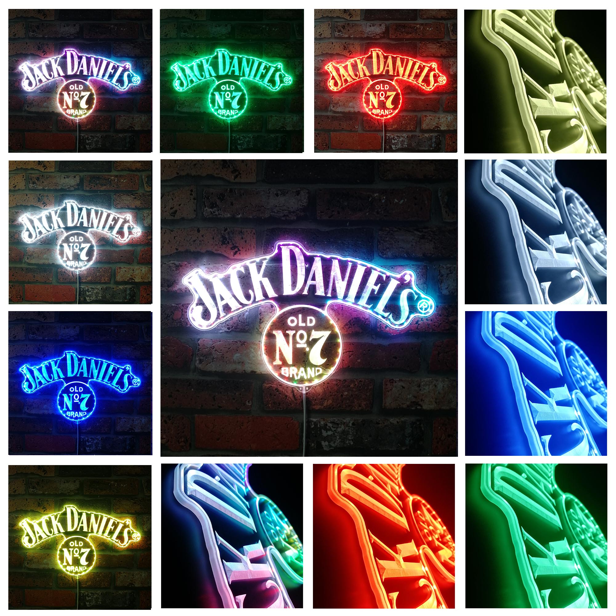 Jack Daniel's Old No.7 Pub Dynamic RGB Edge Lit LED Sign