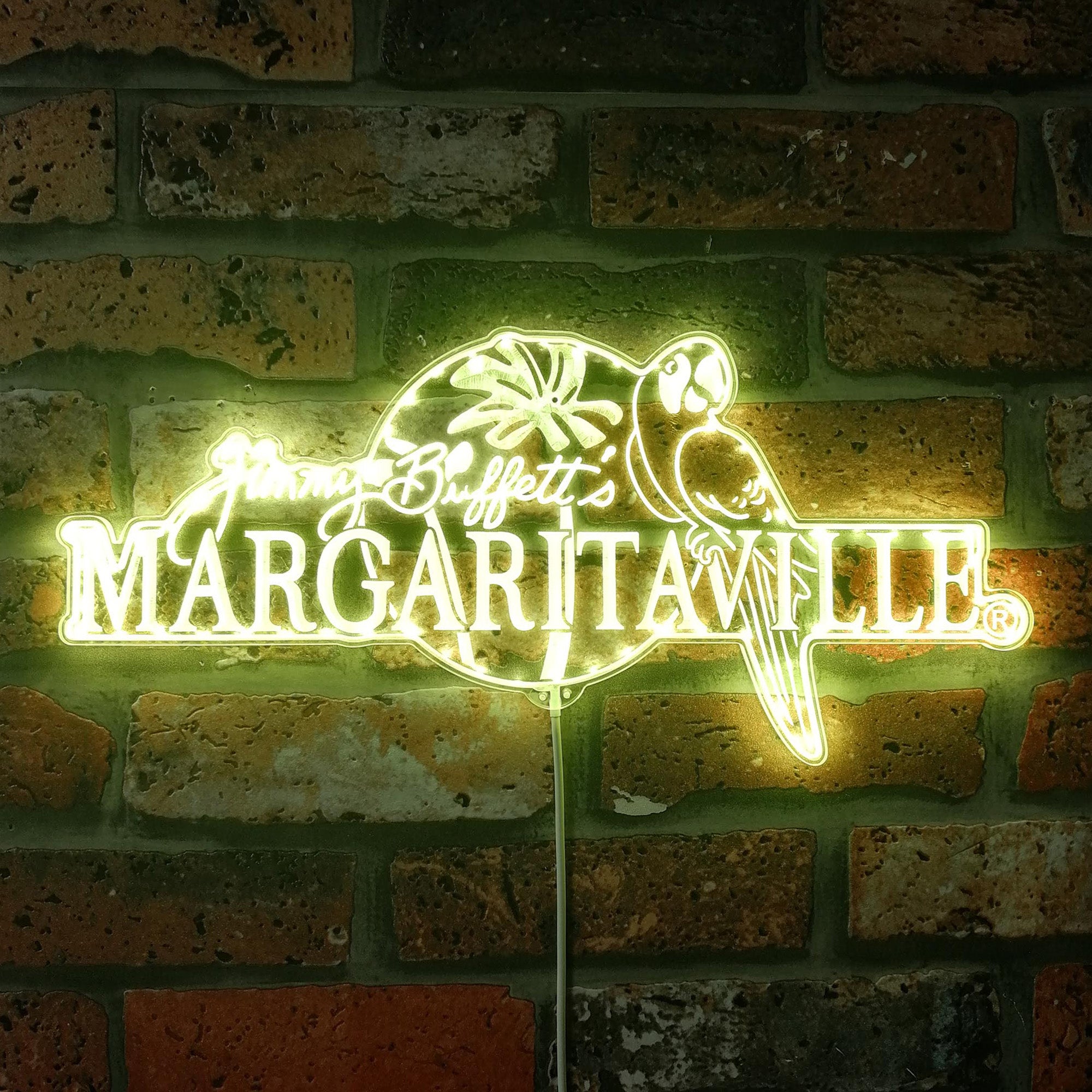 Jimmy Buffett Margaritaville Dynamic RGB Edge Lit LED Sign
