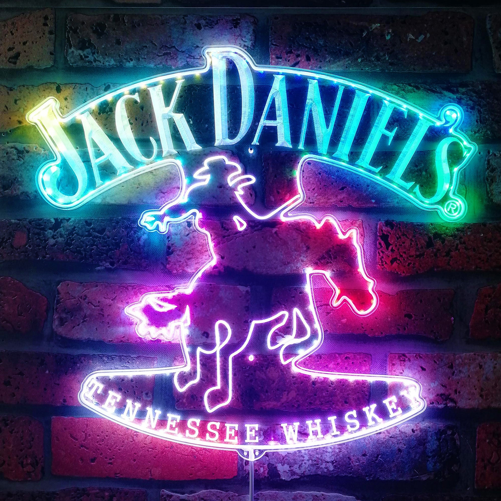 Jack Daniel's Cowboys Dynamic RGB Edge Lit LED Sign