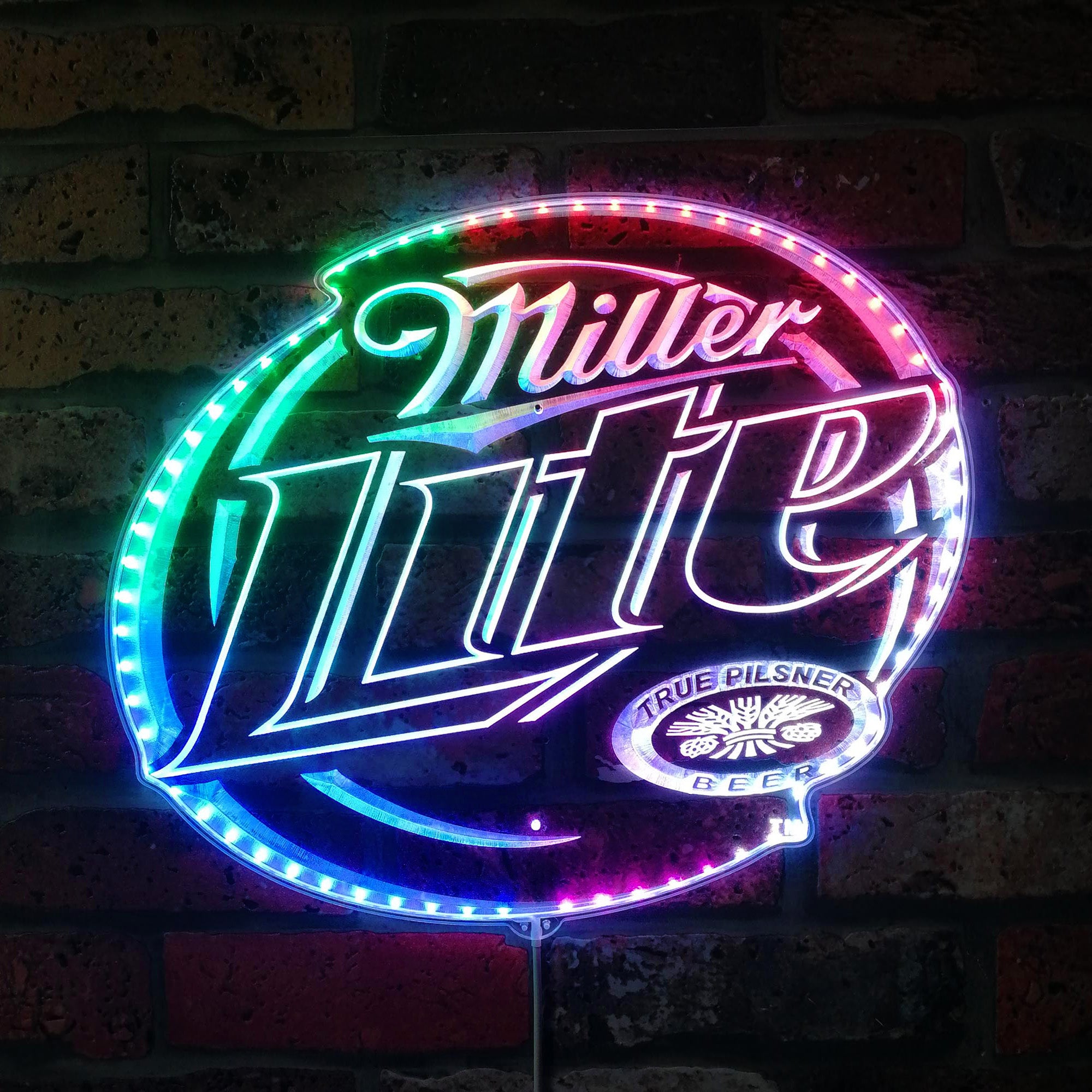 Miller Lite Dynamic RGB Edge Lit LED Sign