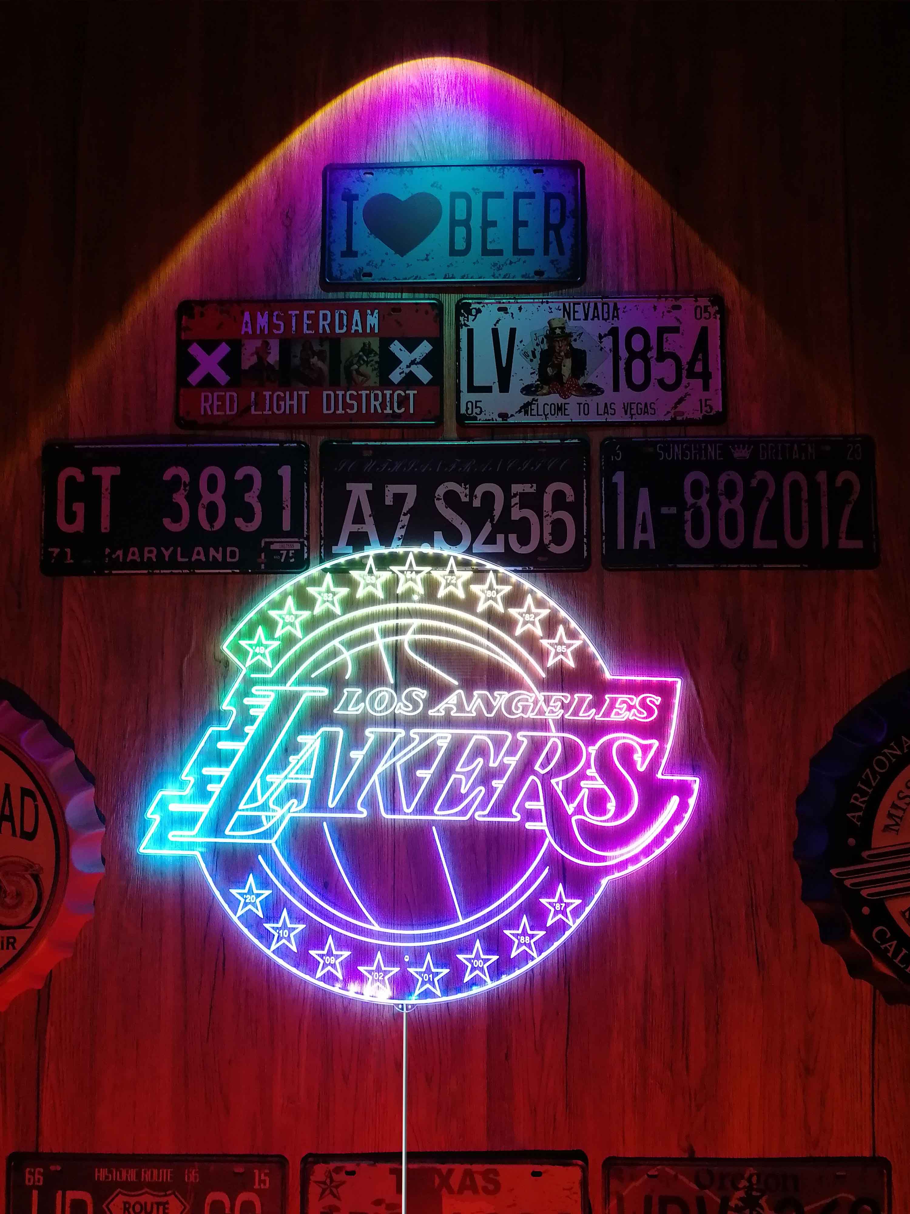 NBA Los Angeles Lakers Dynamic RGB Edge Lit LED Sign