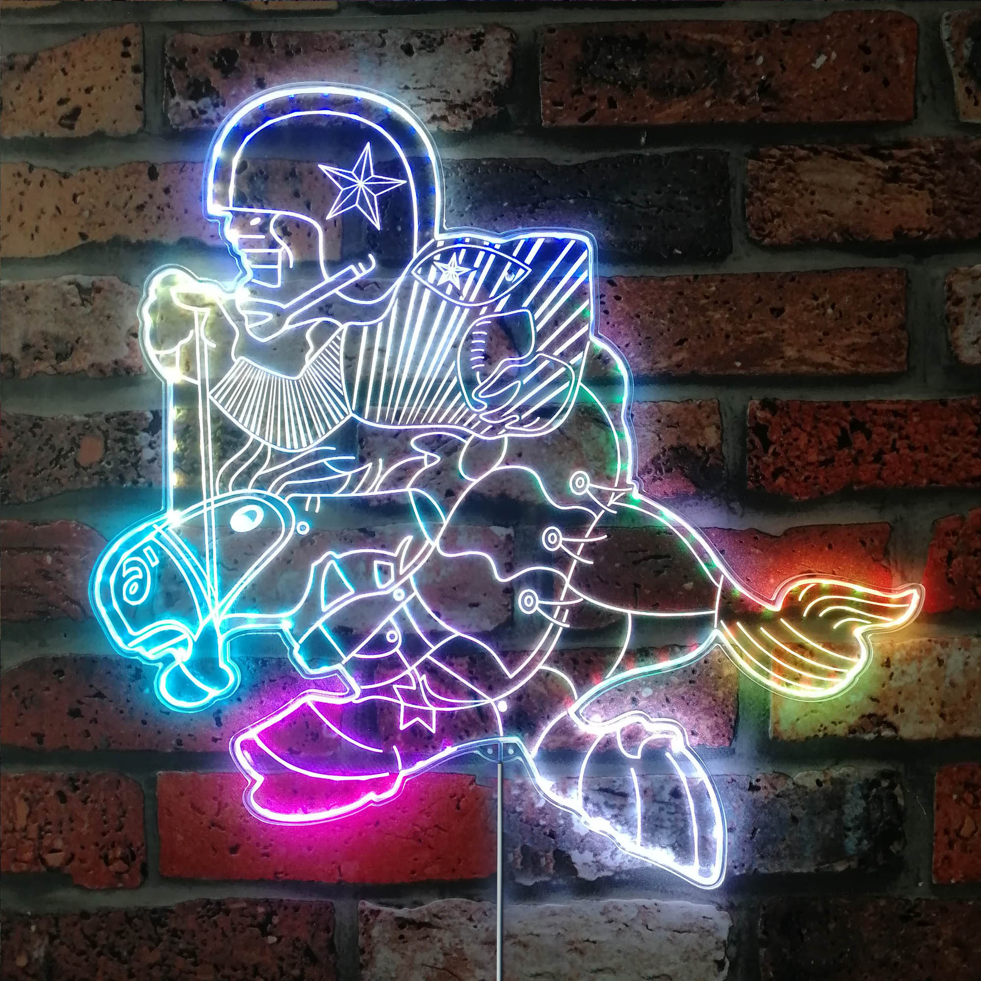 Dallas Cowboys Dynamic RGB Edge Lit LED Sign