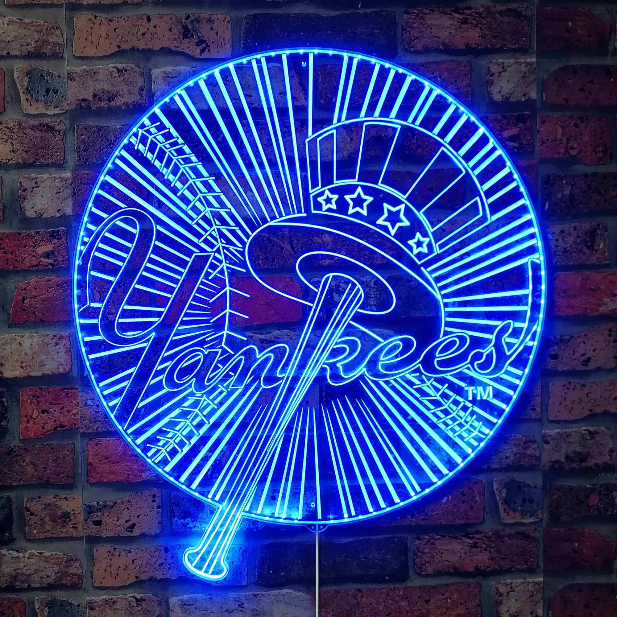 New York Yankees Dynamic RGB Edge Lit LED Sign