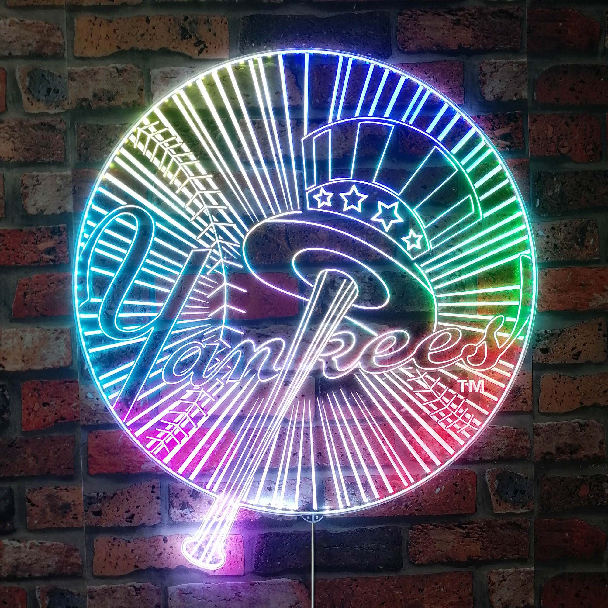 New York Yankees Dynamic RGB Edge Lit LED Sign