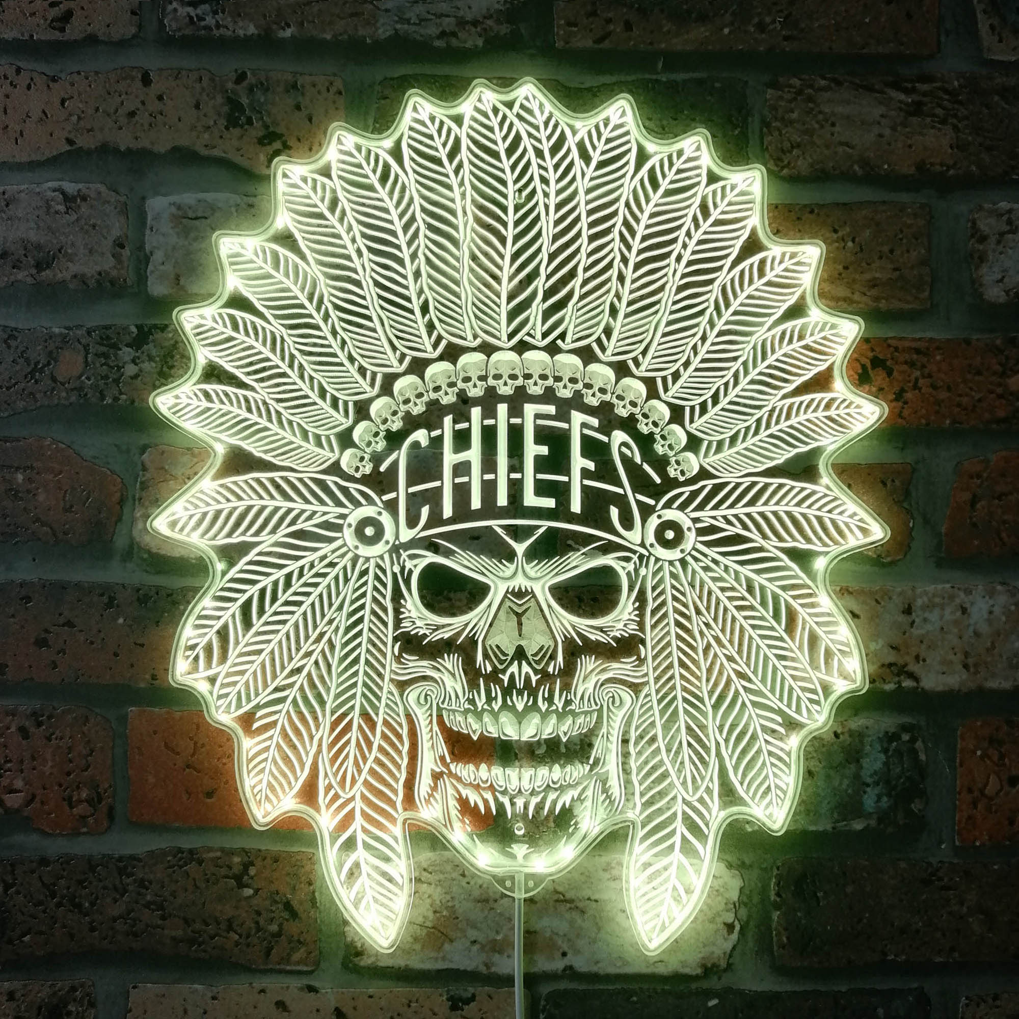 Kansas City Chiefs Dynamic RGB Edge Lit LED Sign