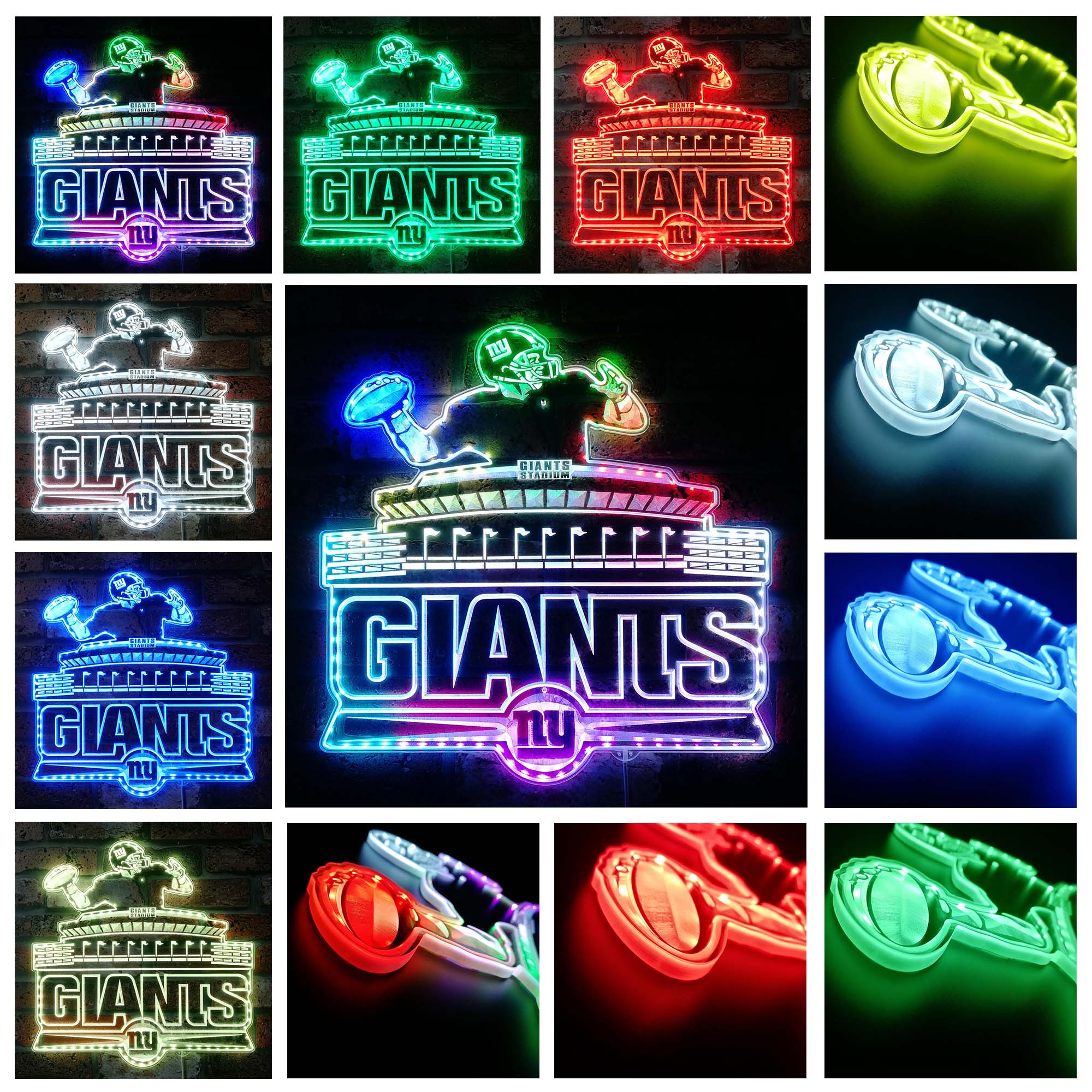 New York Giants Dynamic RGB Edge Lit LED Sign