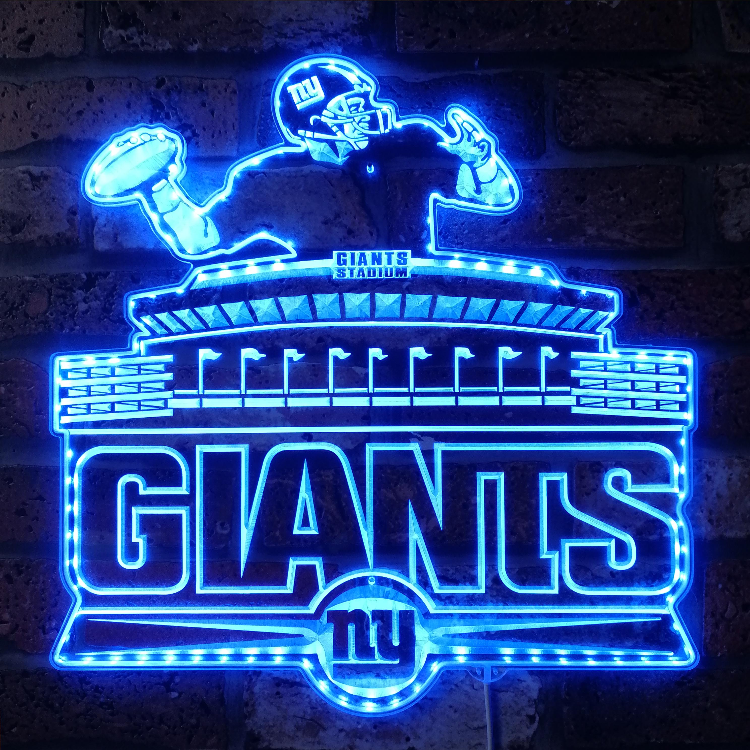 New York Giants Dynamic RGB Edge Lit LED Sign