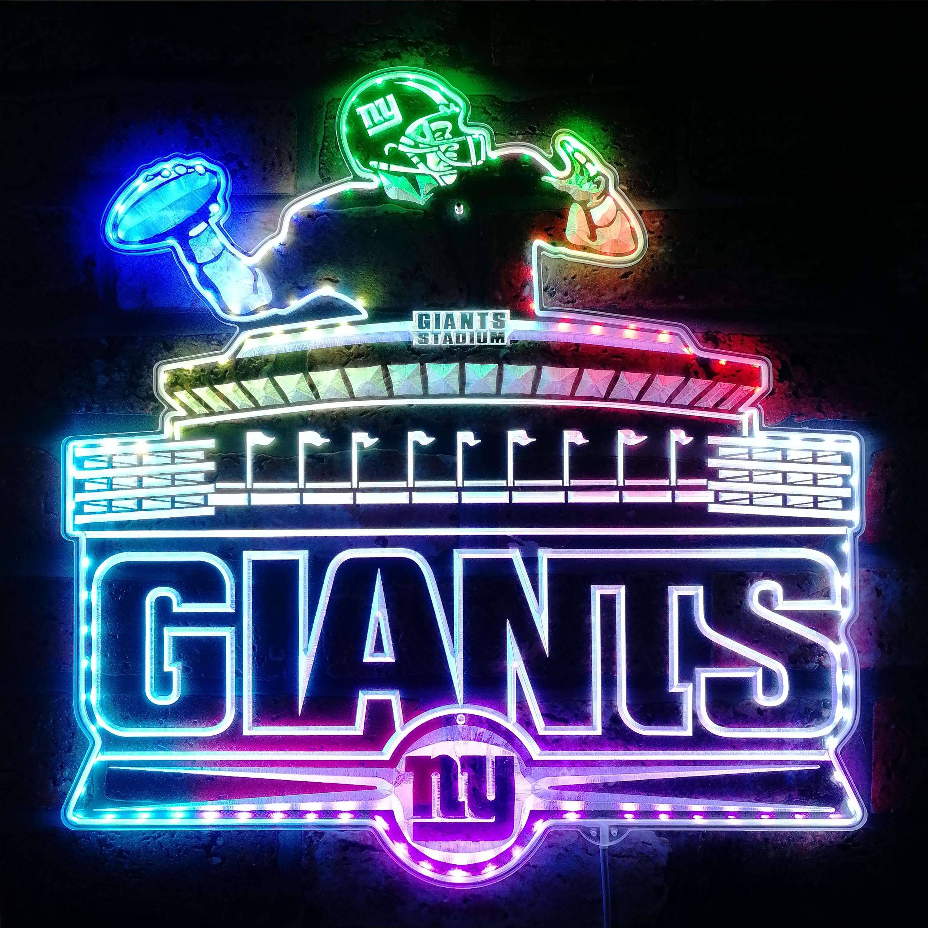 New York Giants Dynamic RGB Edge Lit LED Sign