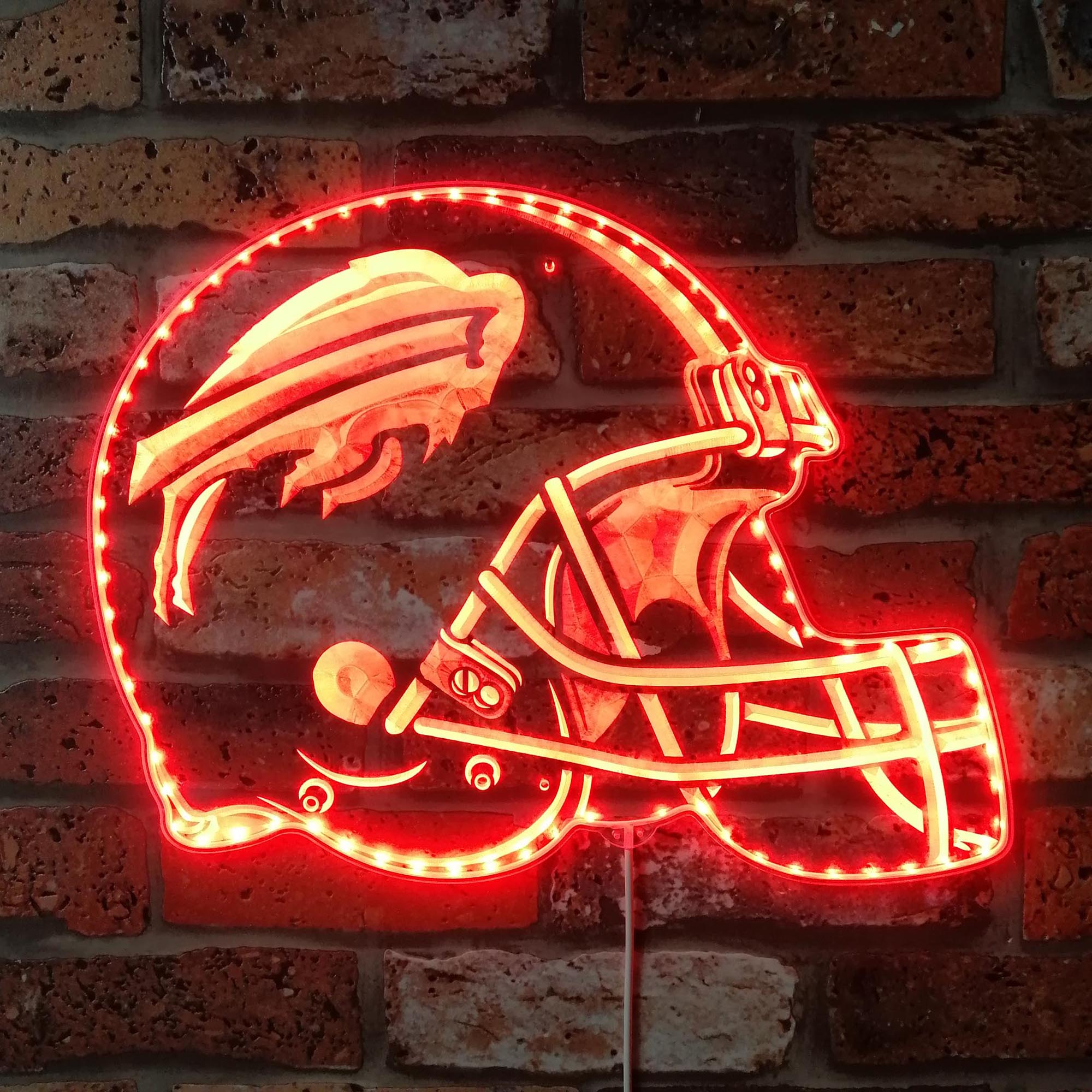 Buffalo Bills Helmet Dynamic RGB Edge Lit LED Sign