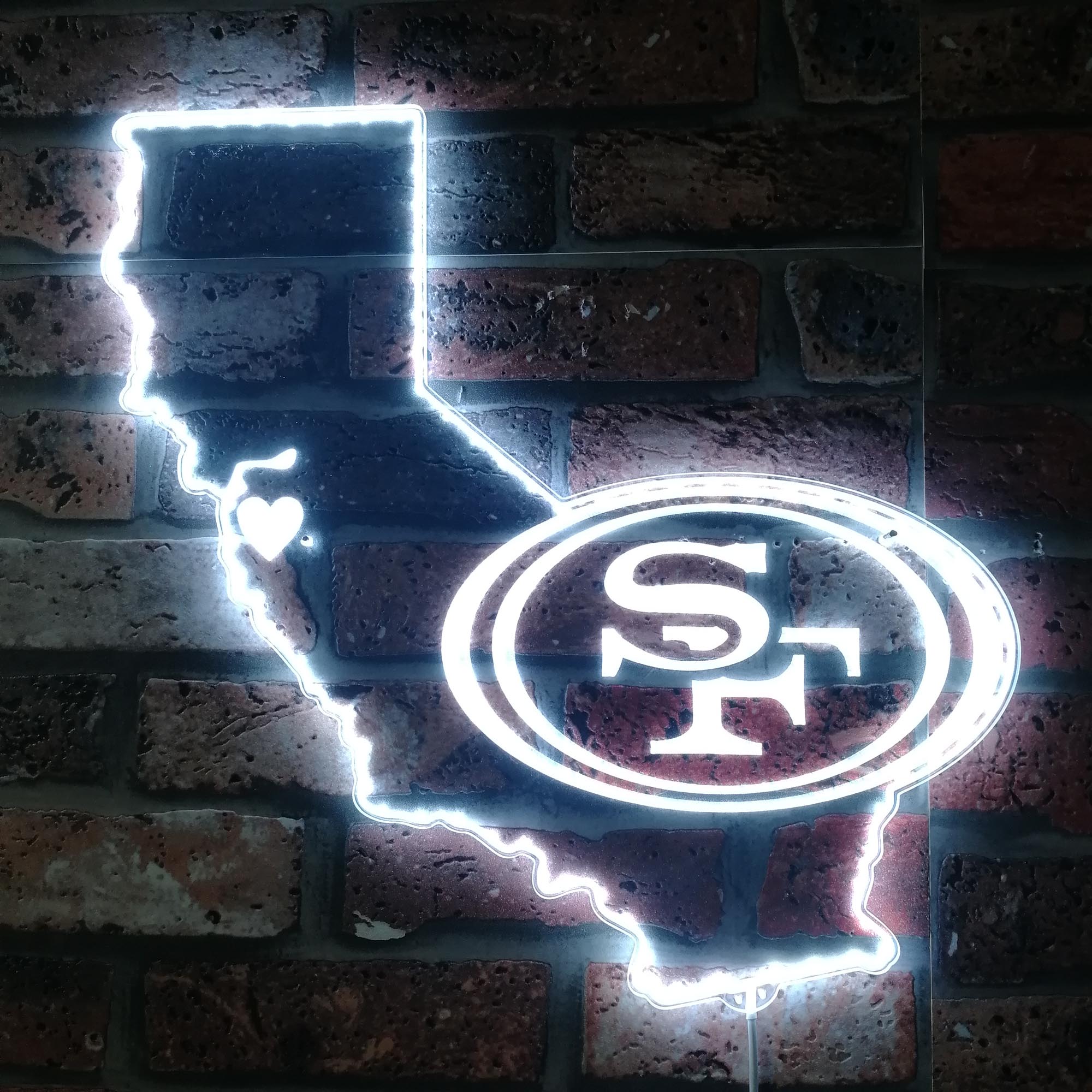 San Francisco 49ers Map Dynamic RGB Edge Lit LED Sign