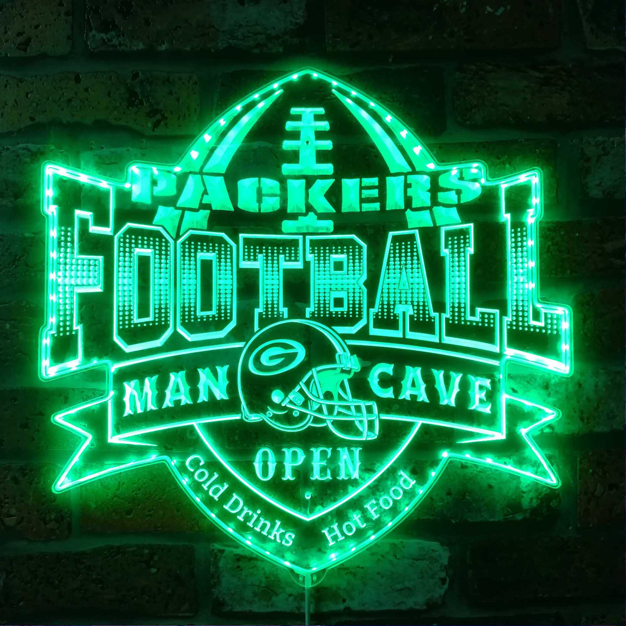 Green Bay Packers Dynamic RGB Edge Lit LED Sign