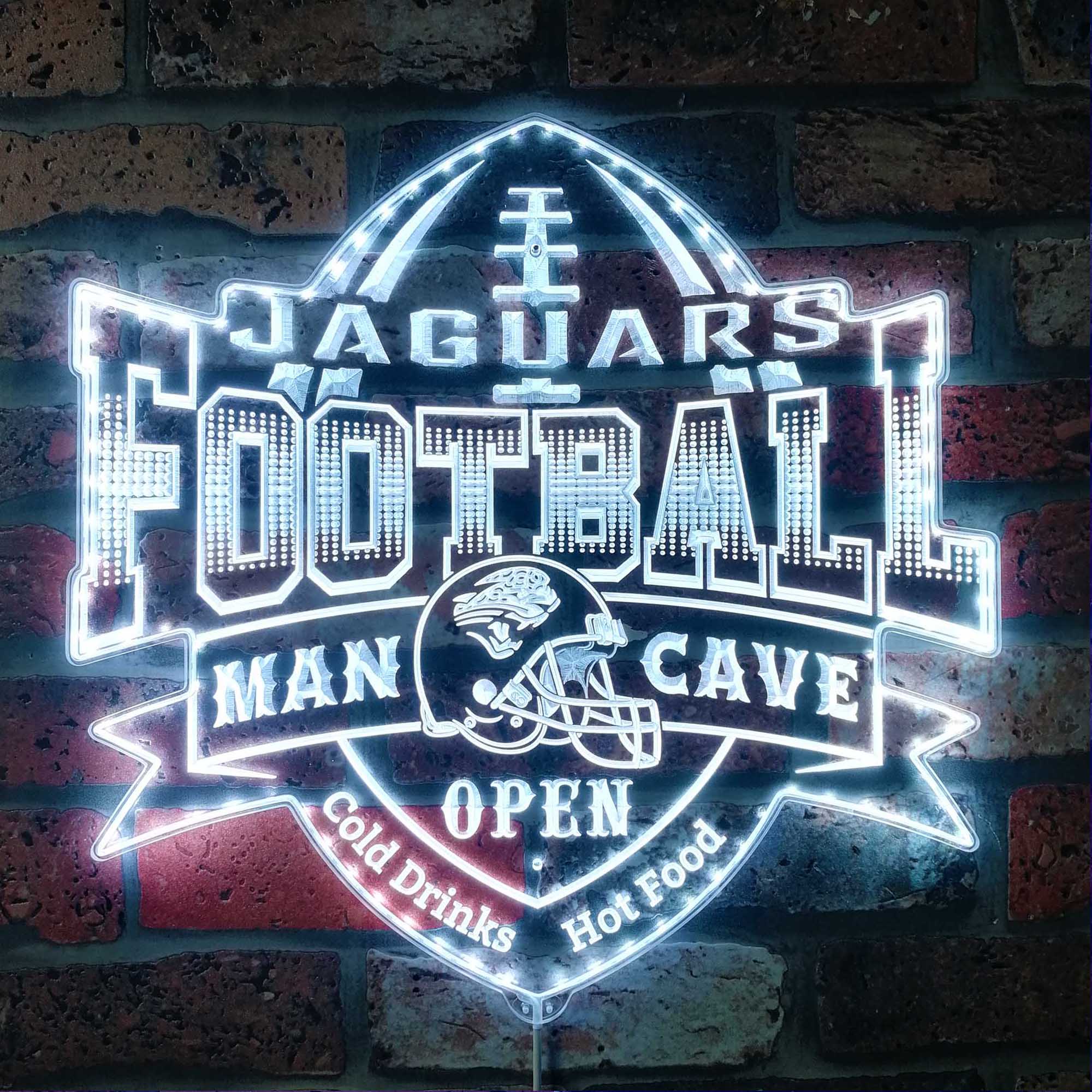 NFL Jacksonville Jaguars Football Dynamic RGB Edge Lit LED Sign