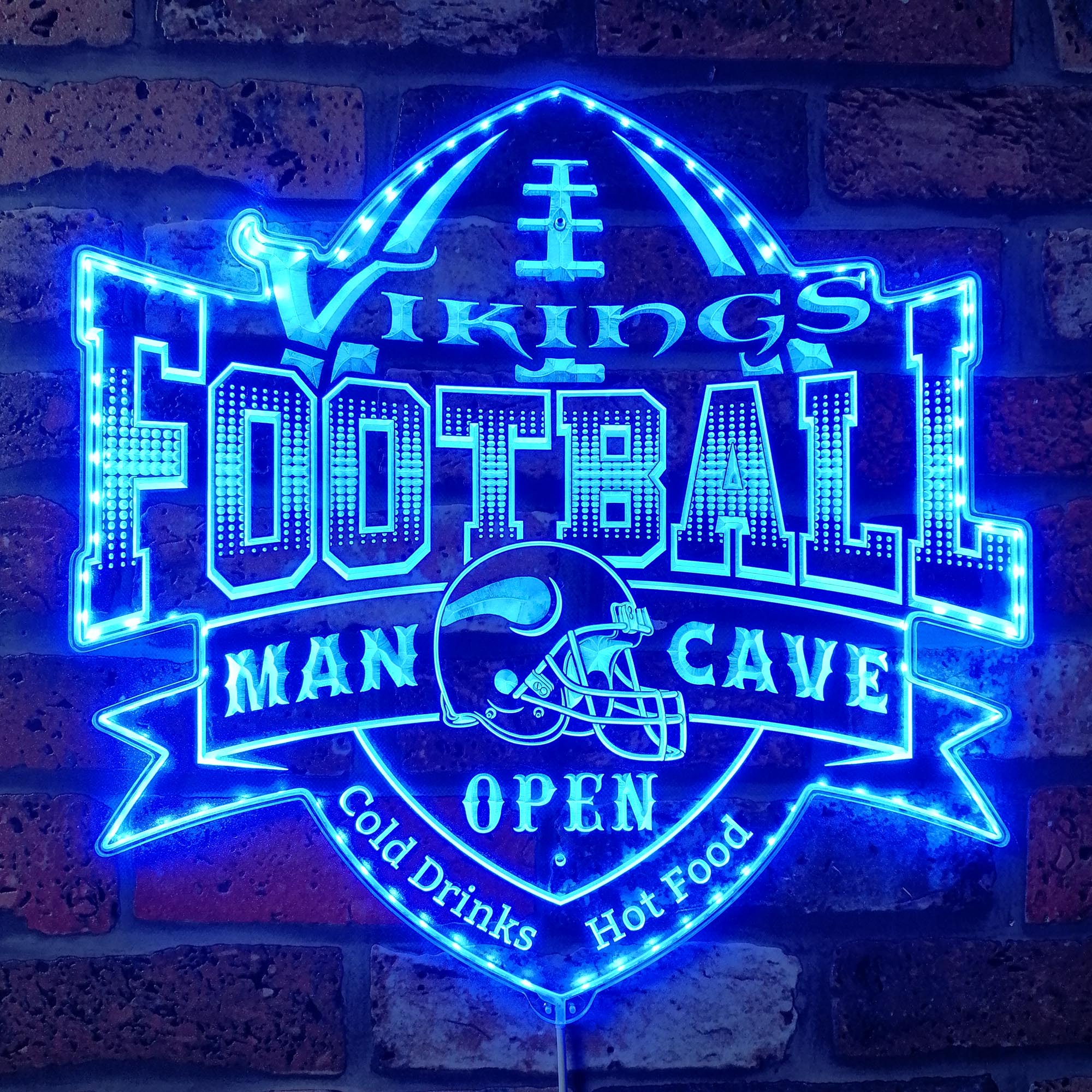 NFL Minnesota Vikings Football Dynamic RGB Edge Lit LED Sign