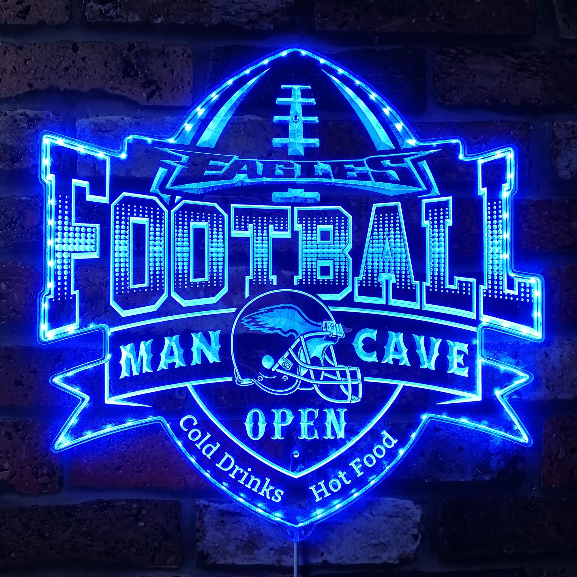 NFL Philadelphia Eagles Football Club Dynamic RGB Edge Lit LED Sign