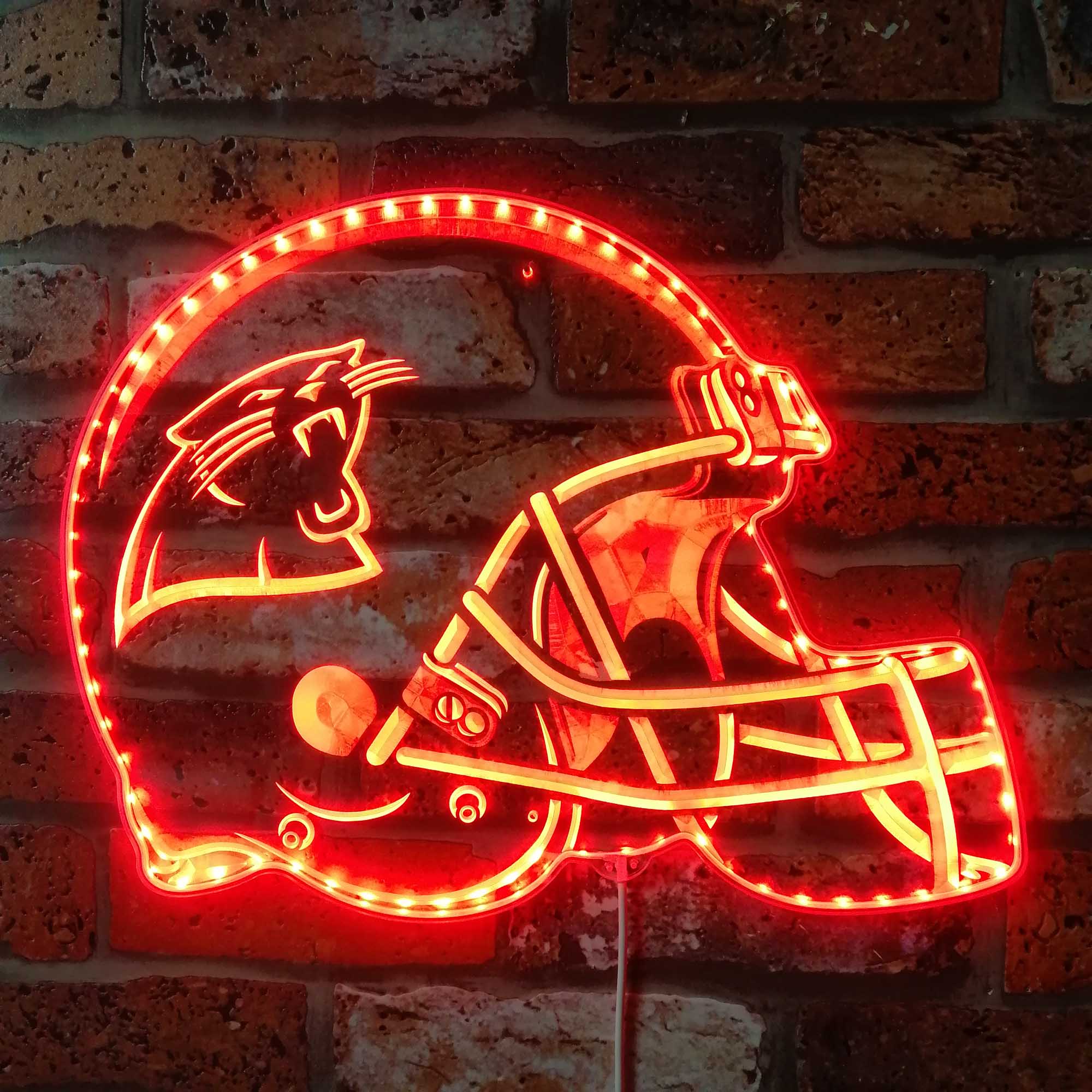 NFL Carolina Panthers Sport Dynamic RGB Edge Lit LED Sign