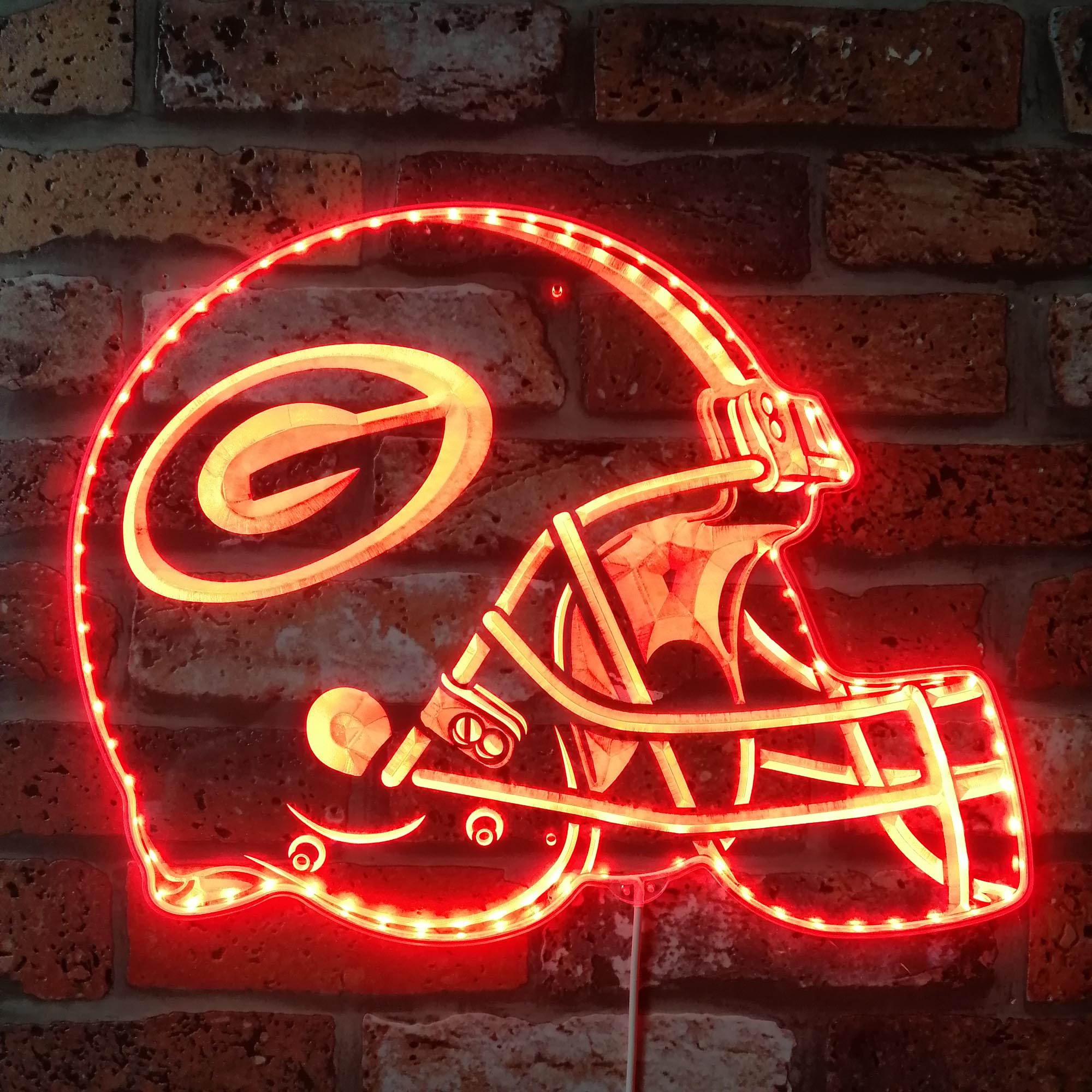 NFL Green Bay Packers Football Dynamic RGB Edge Lit LED Sign