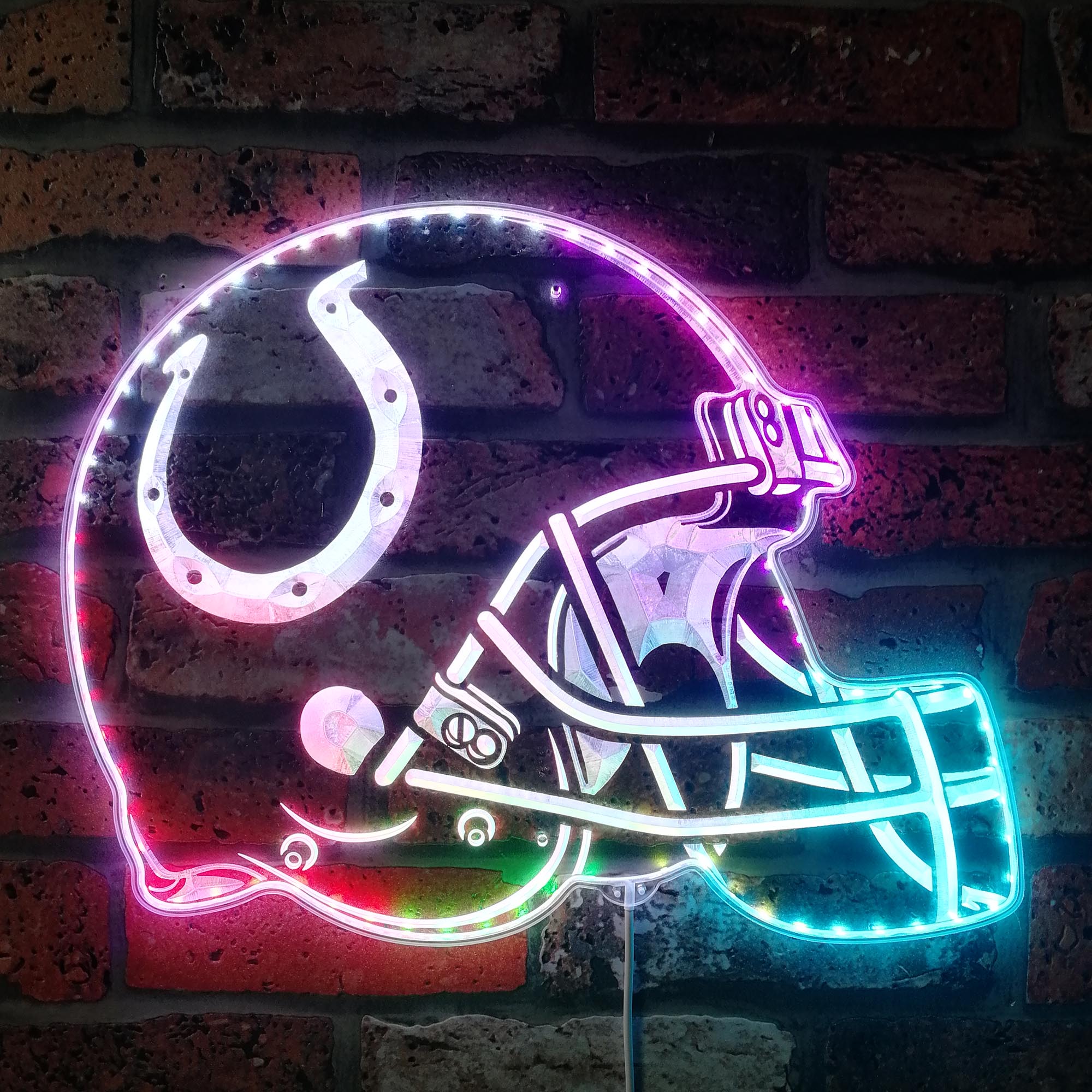 NFL Indianapolis Colts Football Club Dynamic RGB Edge Lit LED Sign