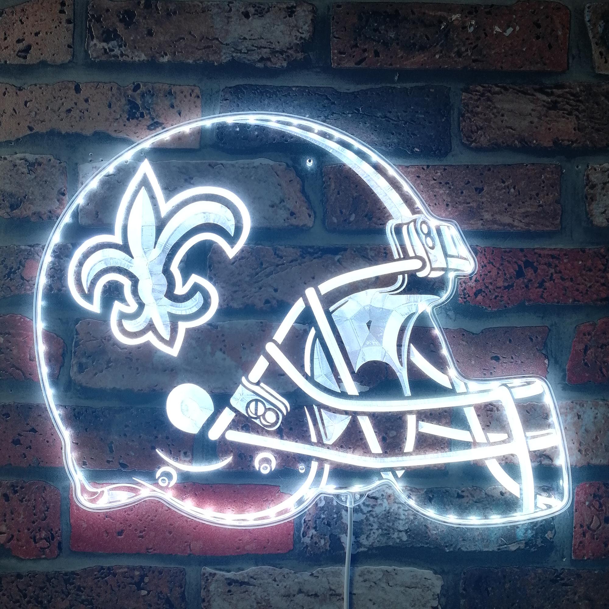 NFL New Orleans Saints Football Dynamic RGB Edge Lit LED Sign