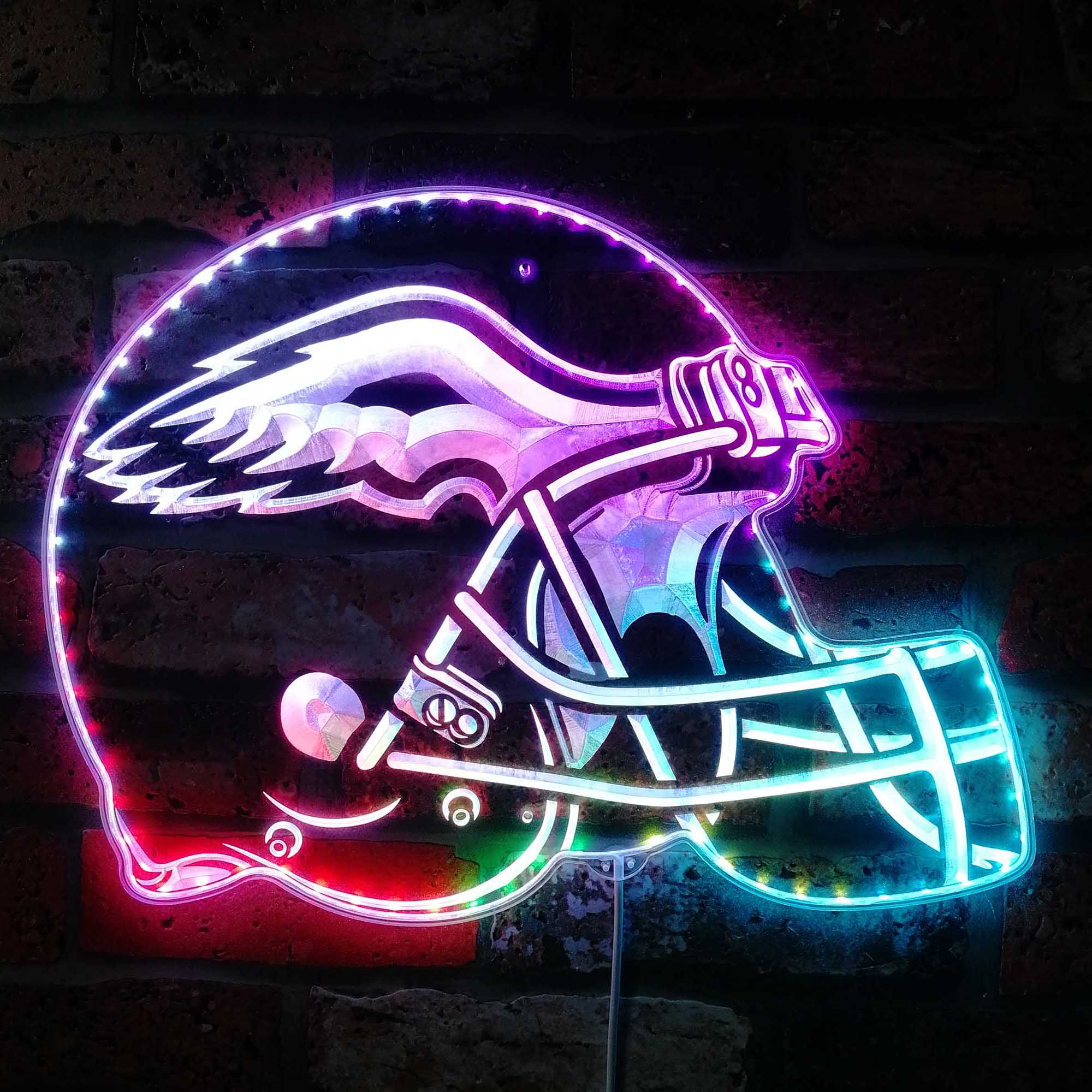 NFL Philadelphia Eagles Football Club Dynamic RGB Edge Lit LED Sign