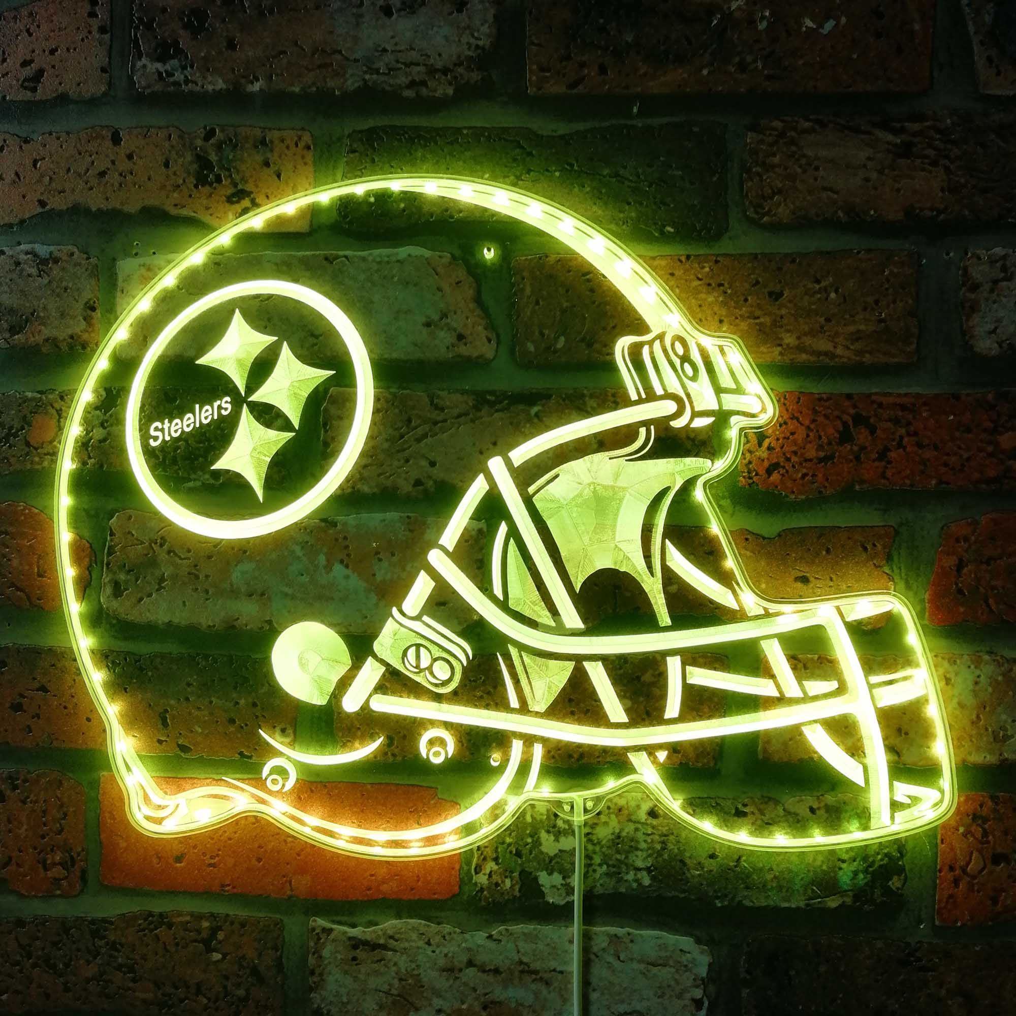 NFL Pittsburgh Steelers Football Club Dynamic RGB Edge Lit LED Sign